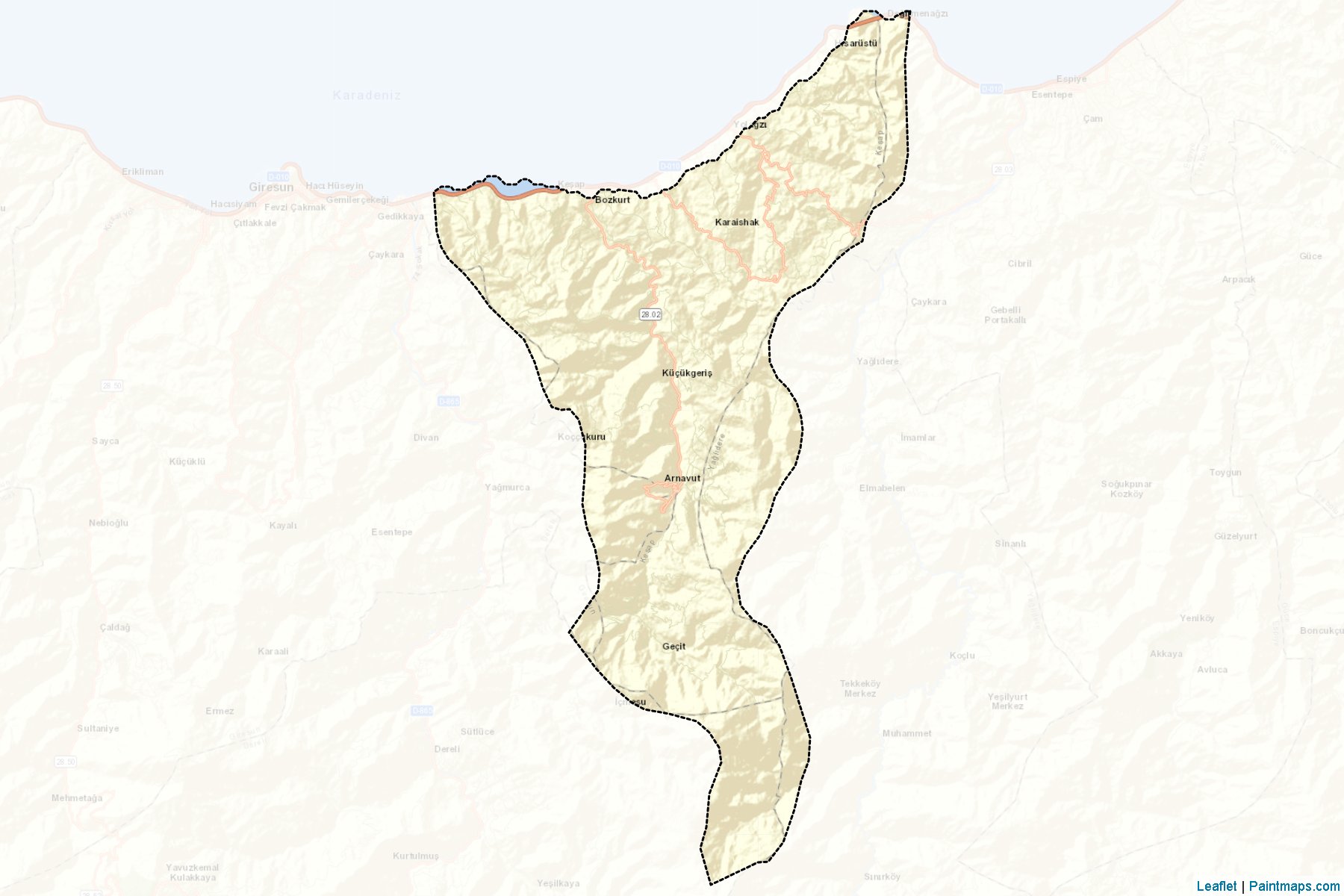 Muestras de recorte de mapas Keşap (Giresun)-2