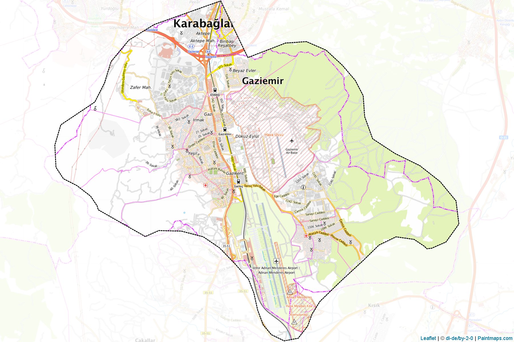 Muestras de recorte de mapas Gaziemir (Izmir)-1