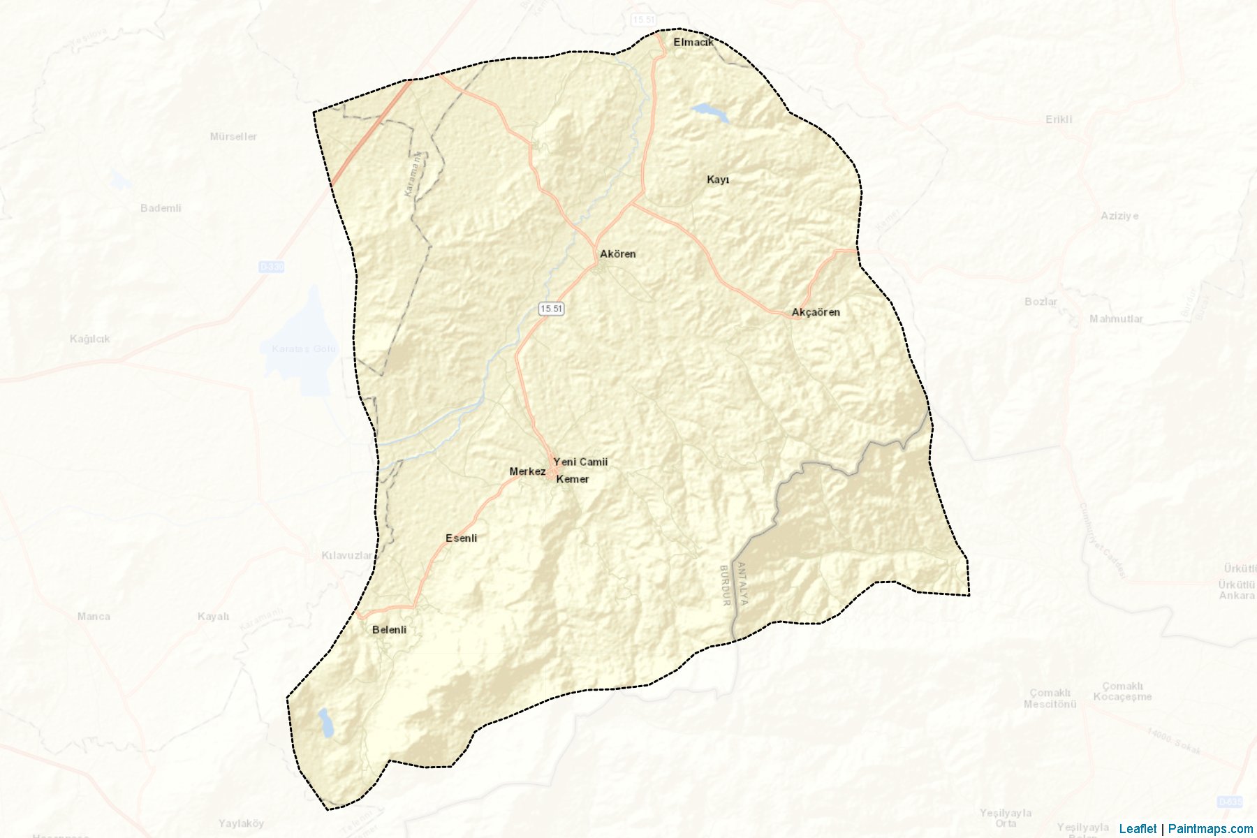 Muestras de recorte de mapas Kemer (Burdur)-2