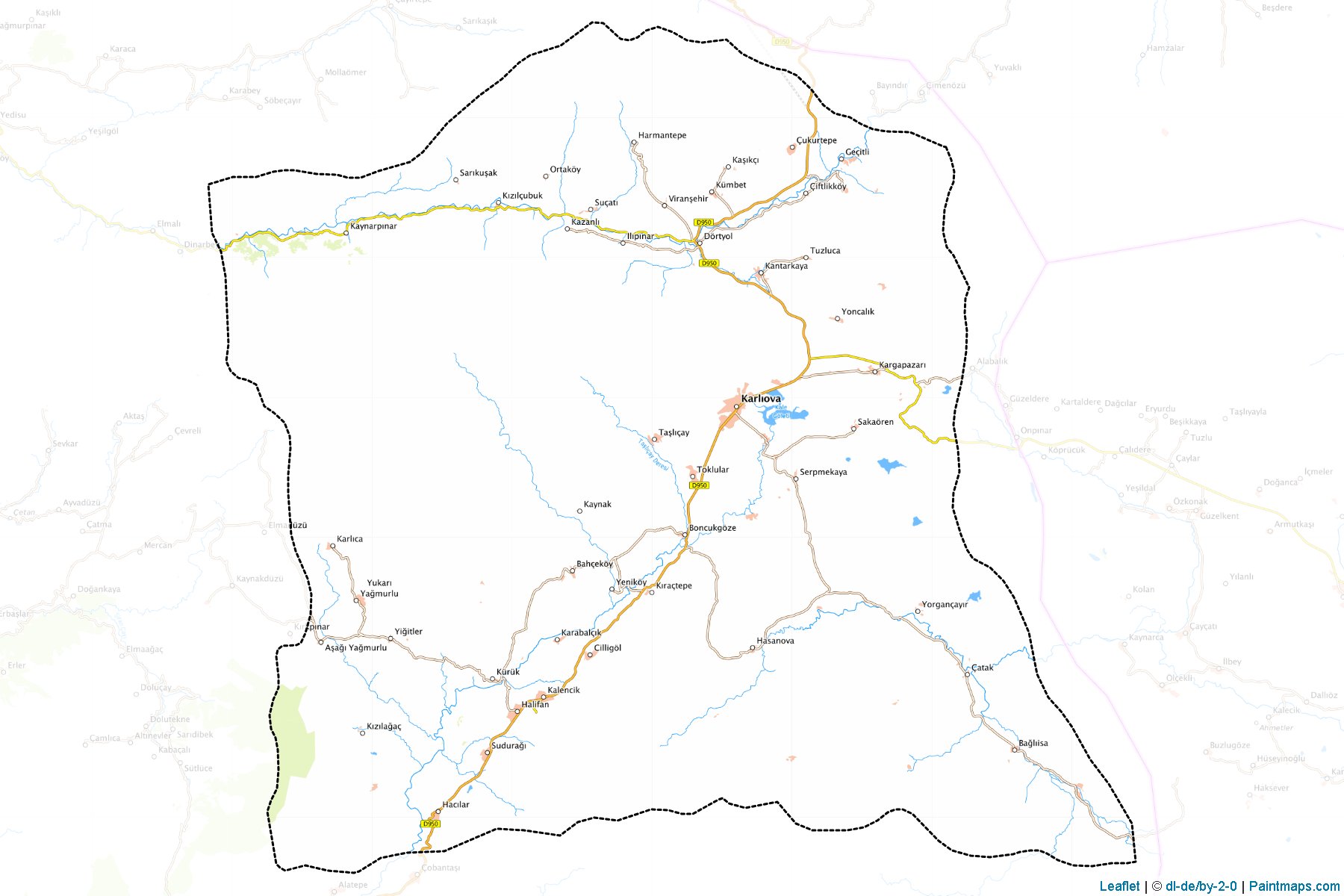 Muestras de recorte de mapas Karlıova (Bingol)-1