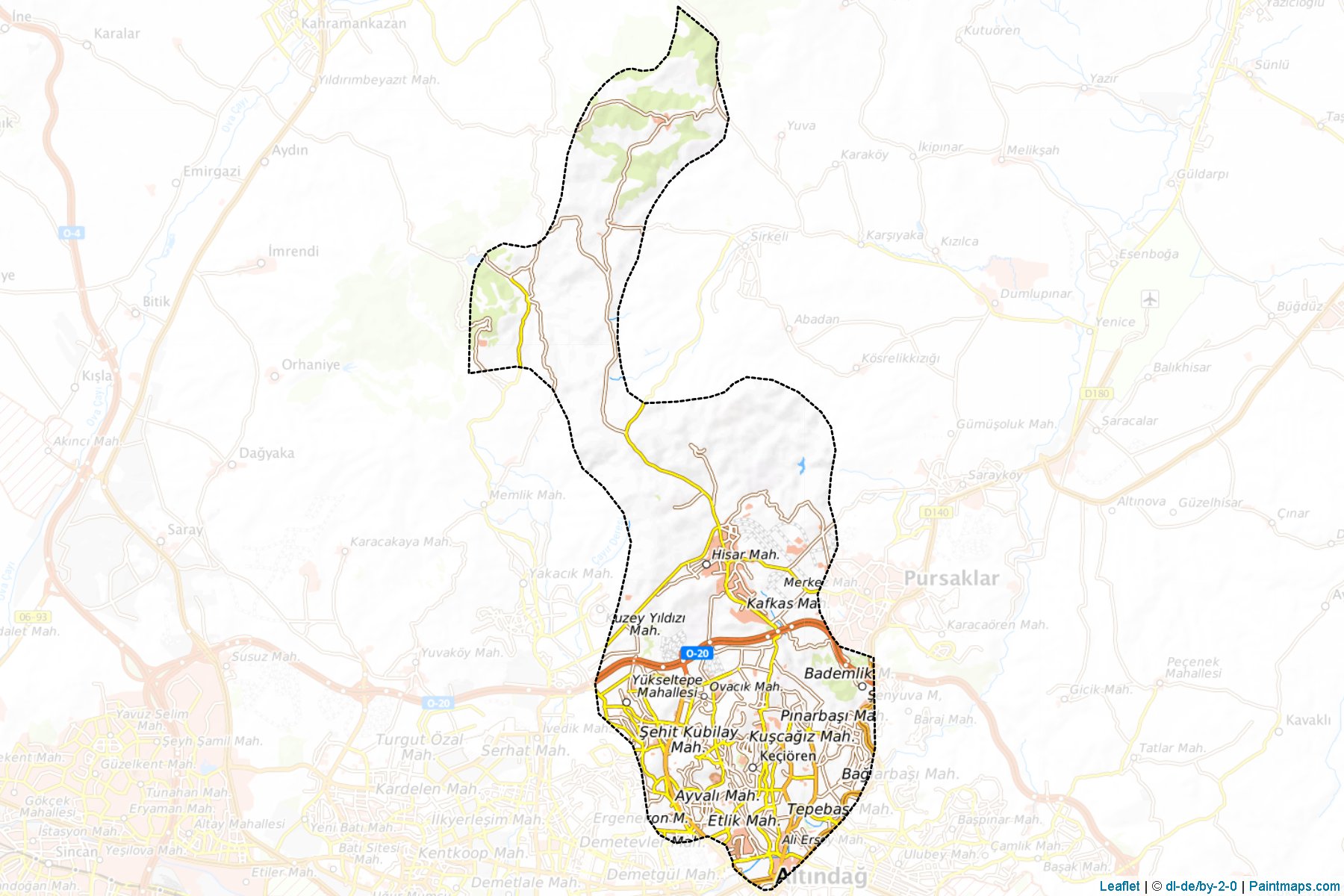 Keçiören (Ankara Province) Map Cropping Samples-1