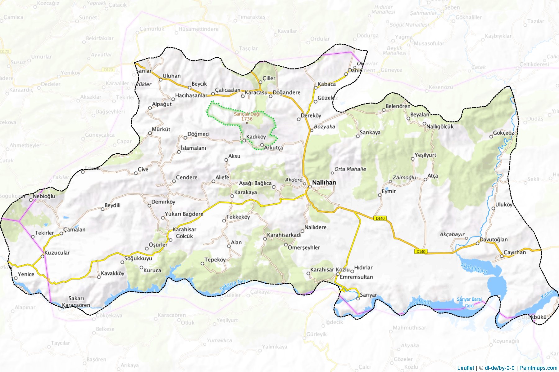 Muestras de recorte de mapas Nallıhan (Ankara)-1