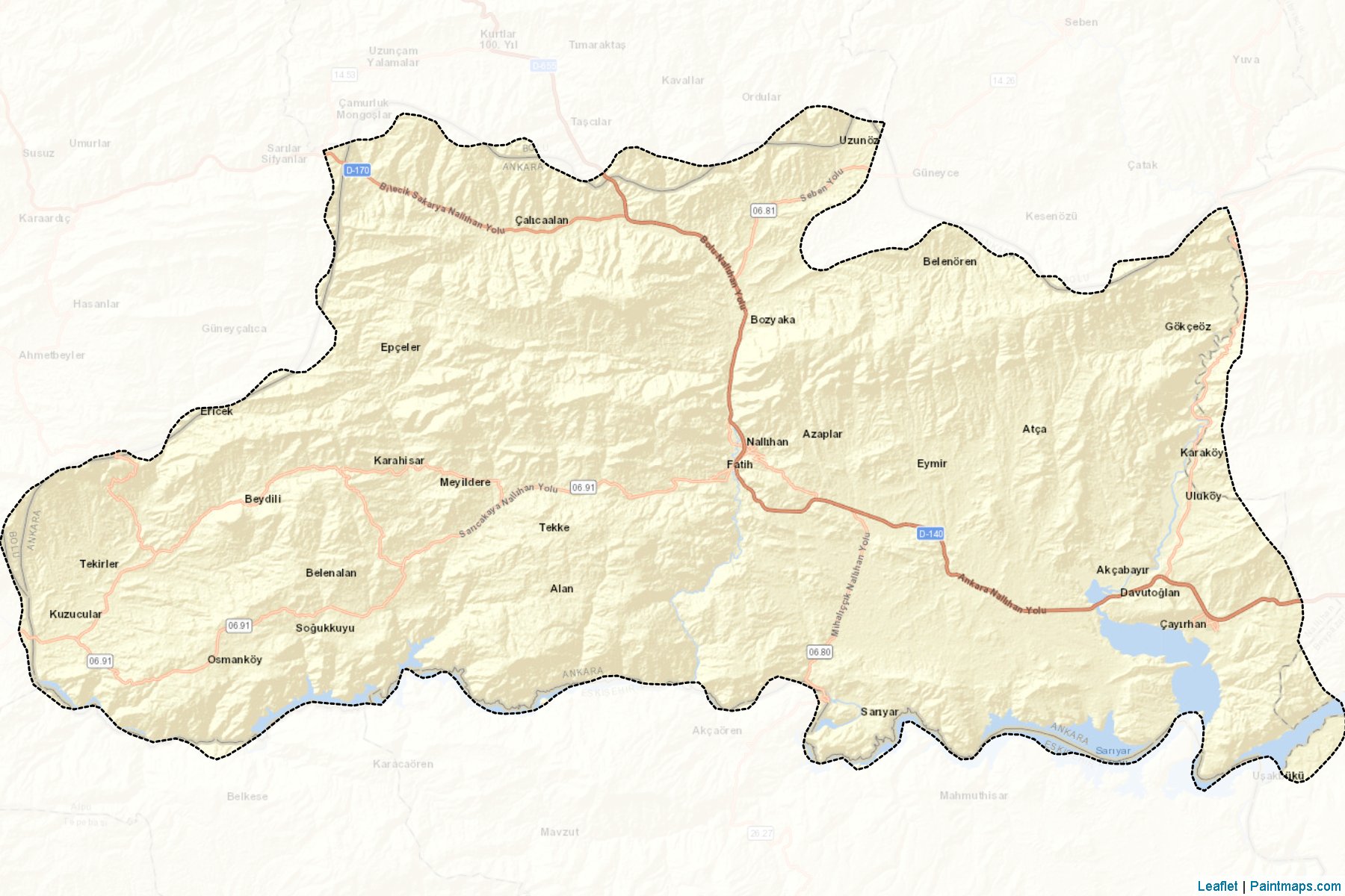 Muestras de recorte de mapas Nallıhan (Ankara)-2