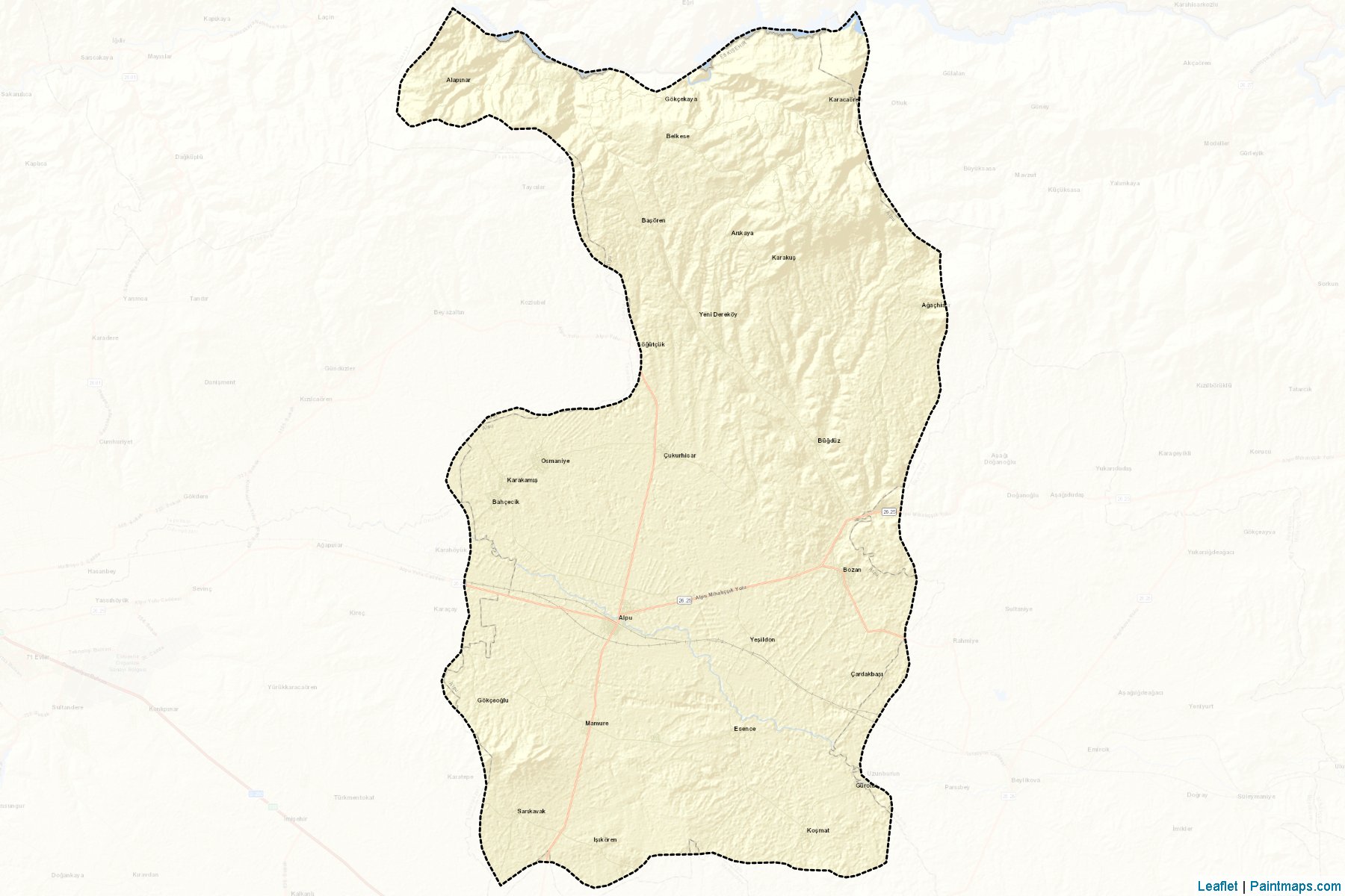 Muestras de recorte de mapas Alpu (Eskisehir)-2