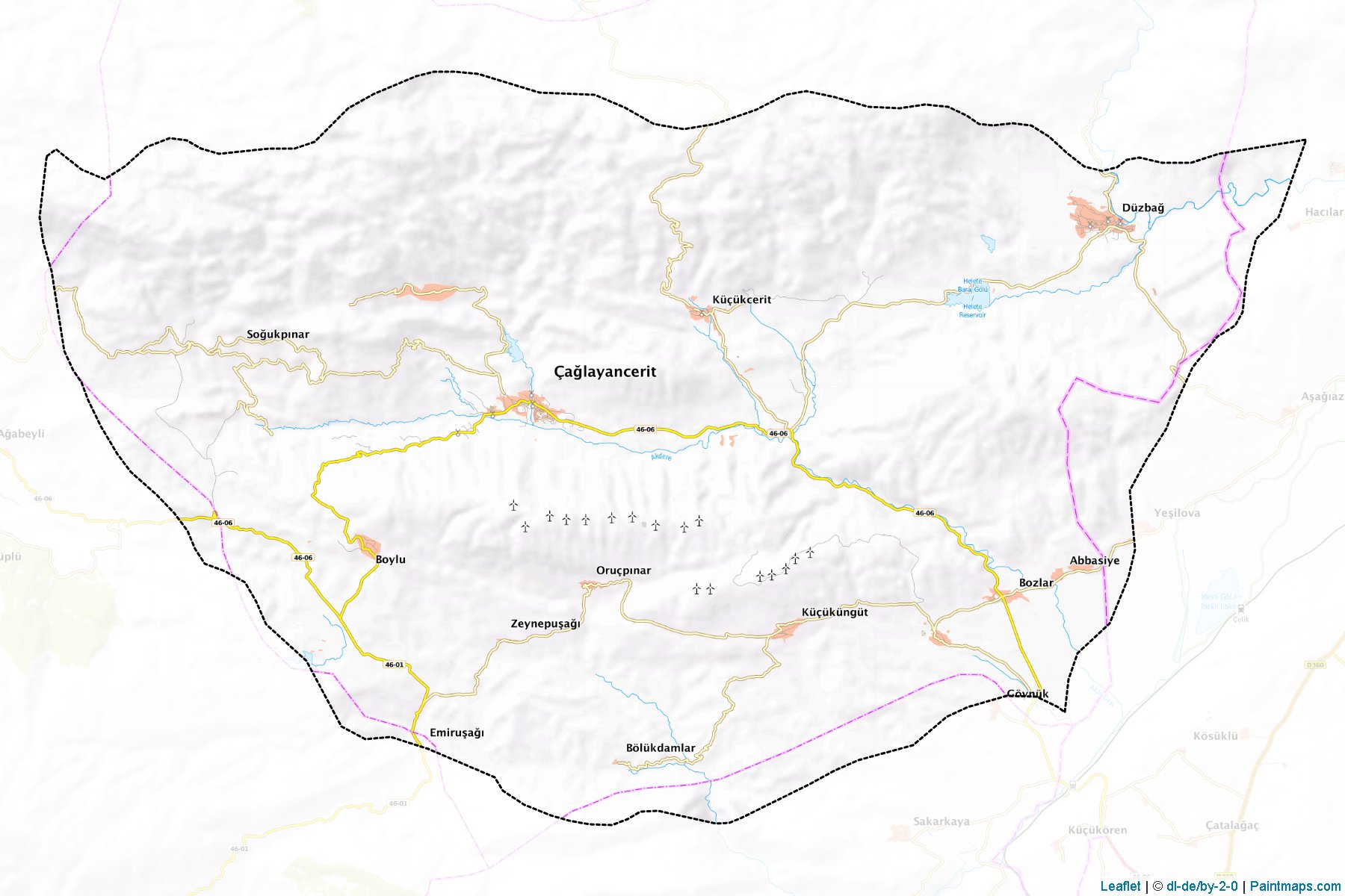 Çağlayancerit (Kahramanmaraş) Haritası Örnekleri-1