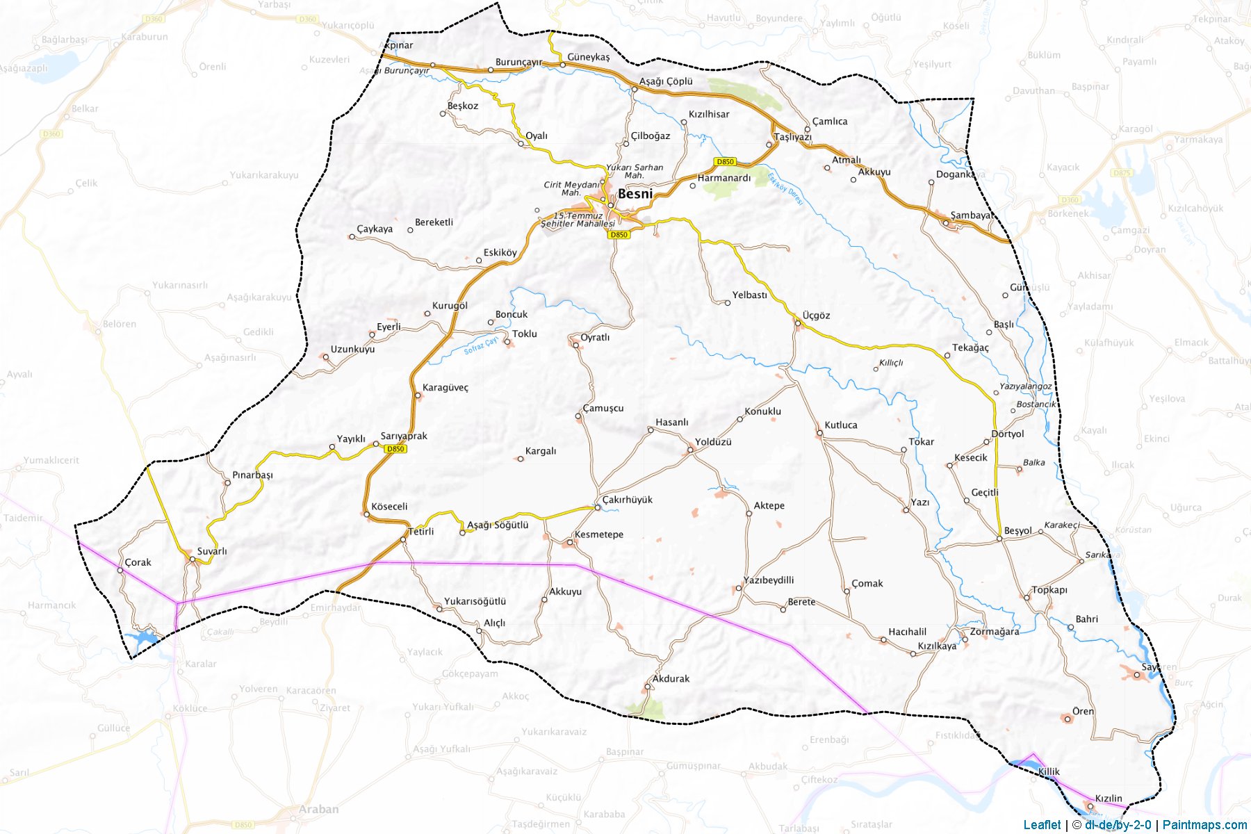 Besni (Adıyaman) Haritası Örnekleri-1