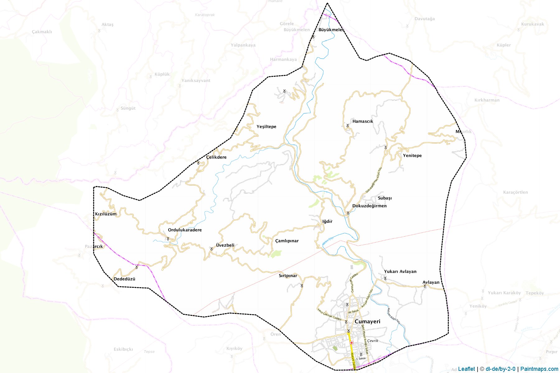 Cumayeri (Duzce) Map Cropping Samples-1