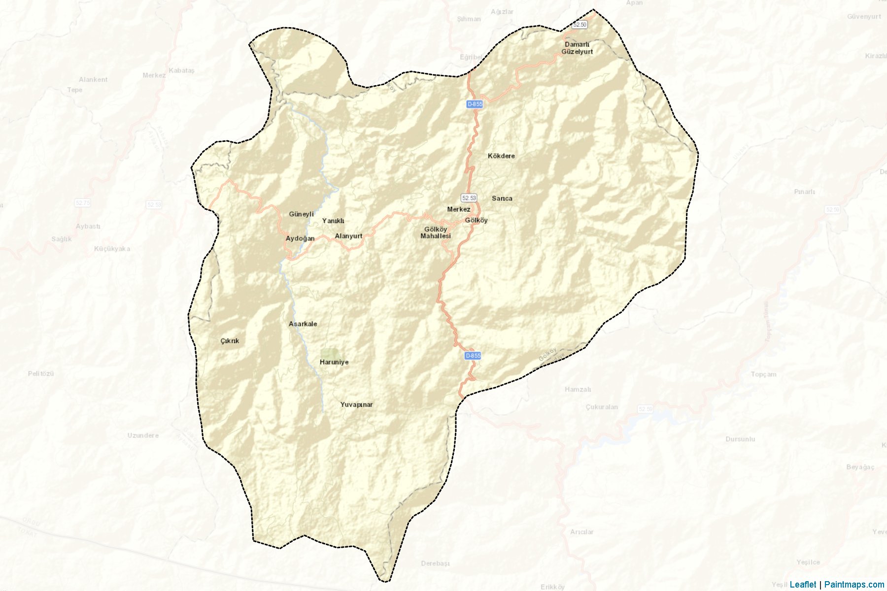 Muestras de recorte de mapas Gölköy (Ordu)-2