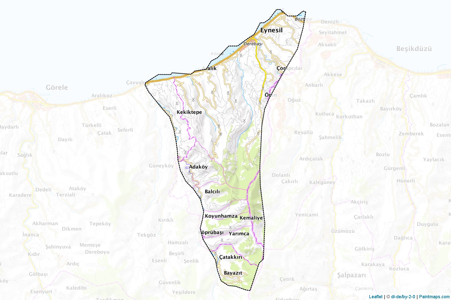 Eynesil (Giresun) Map Cropping Samples-1