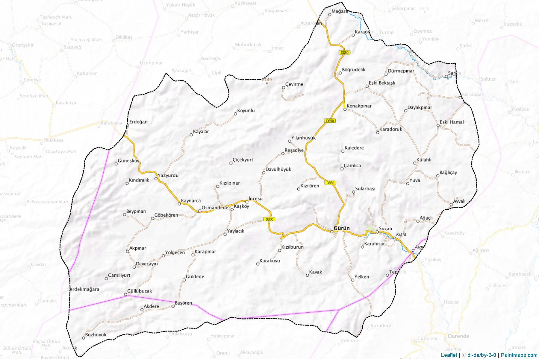 Gürün (Sivas) Map Cropping Samples-1