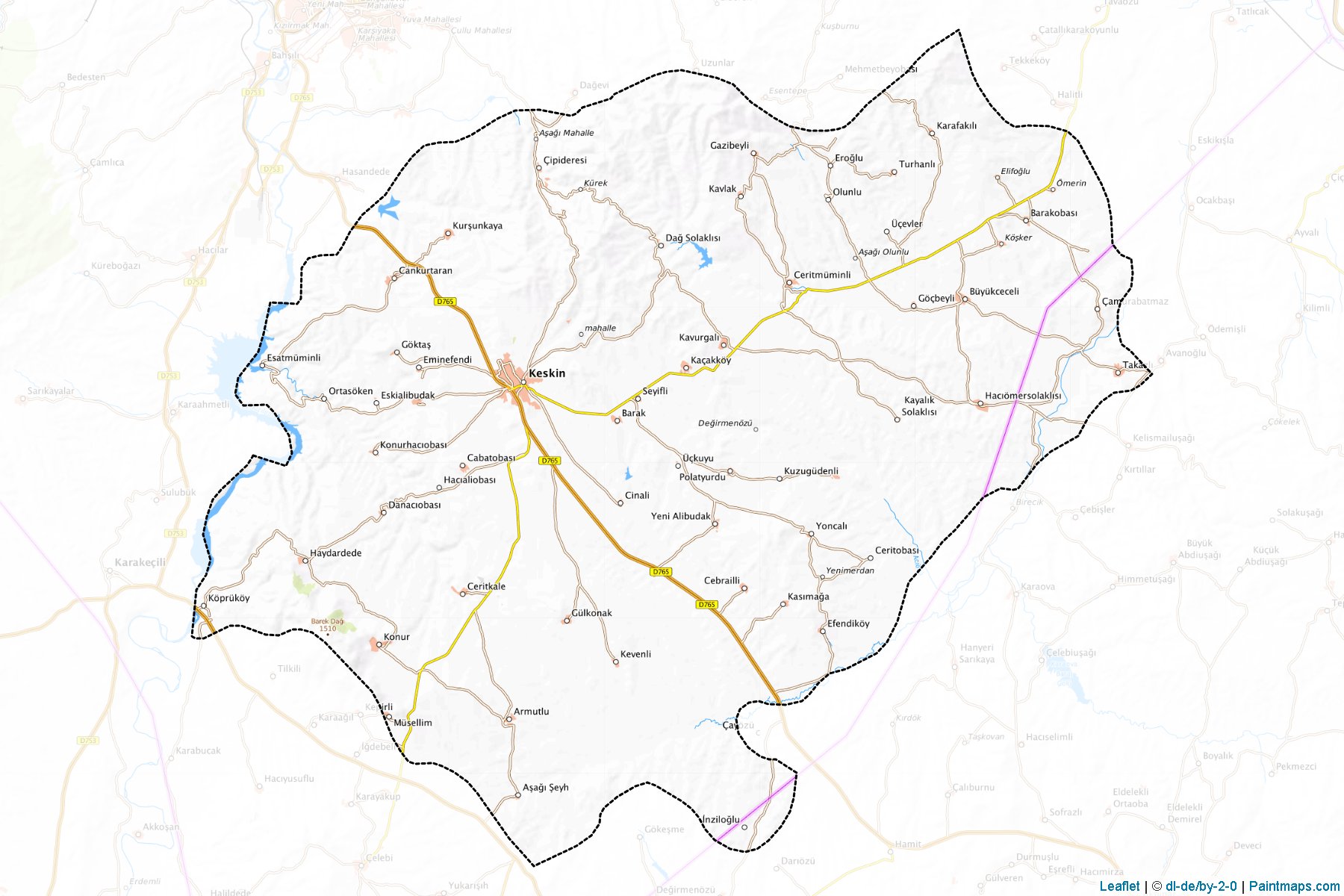 Muestras de recorte de mapas Keskin (Kirikkale)-1