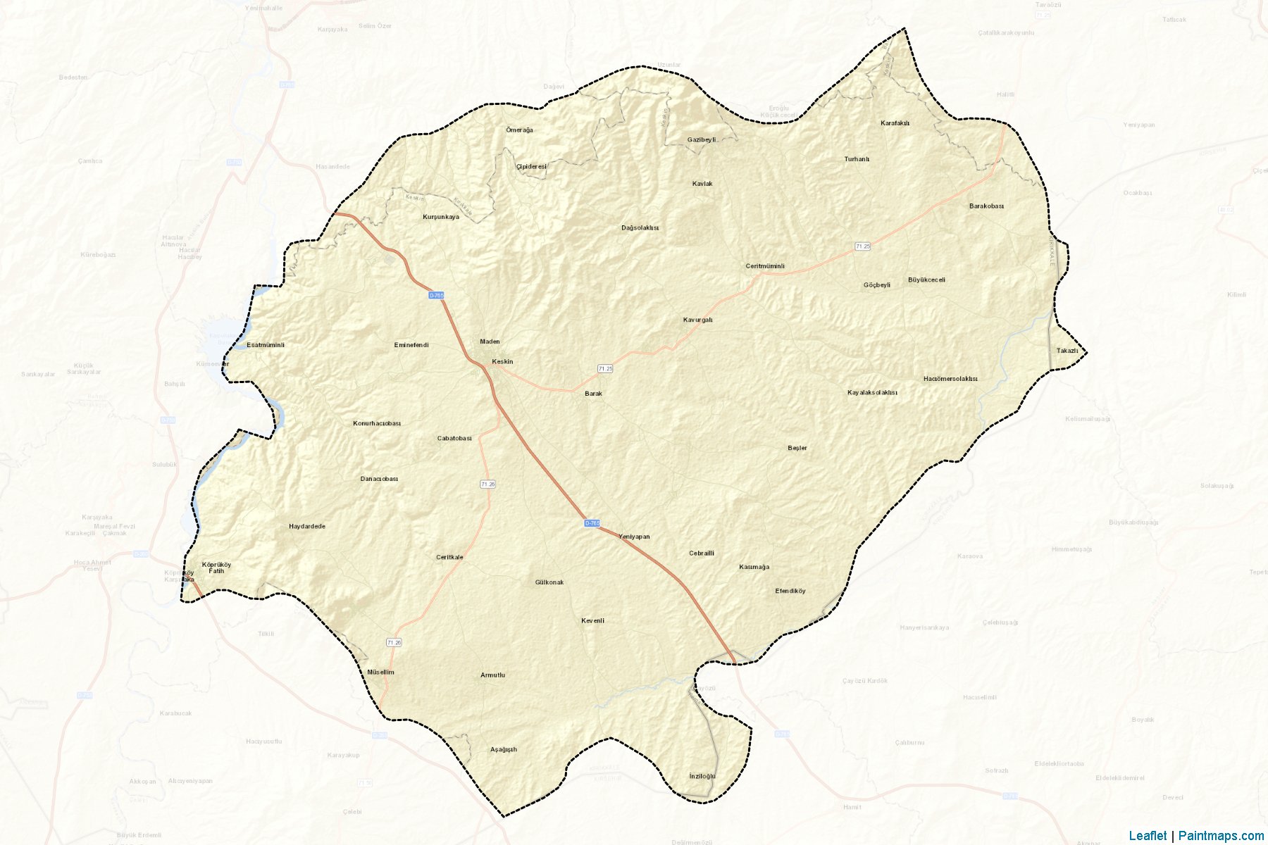 Muestras de recorte de mapas Keskin (Kirikkale)-2