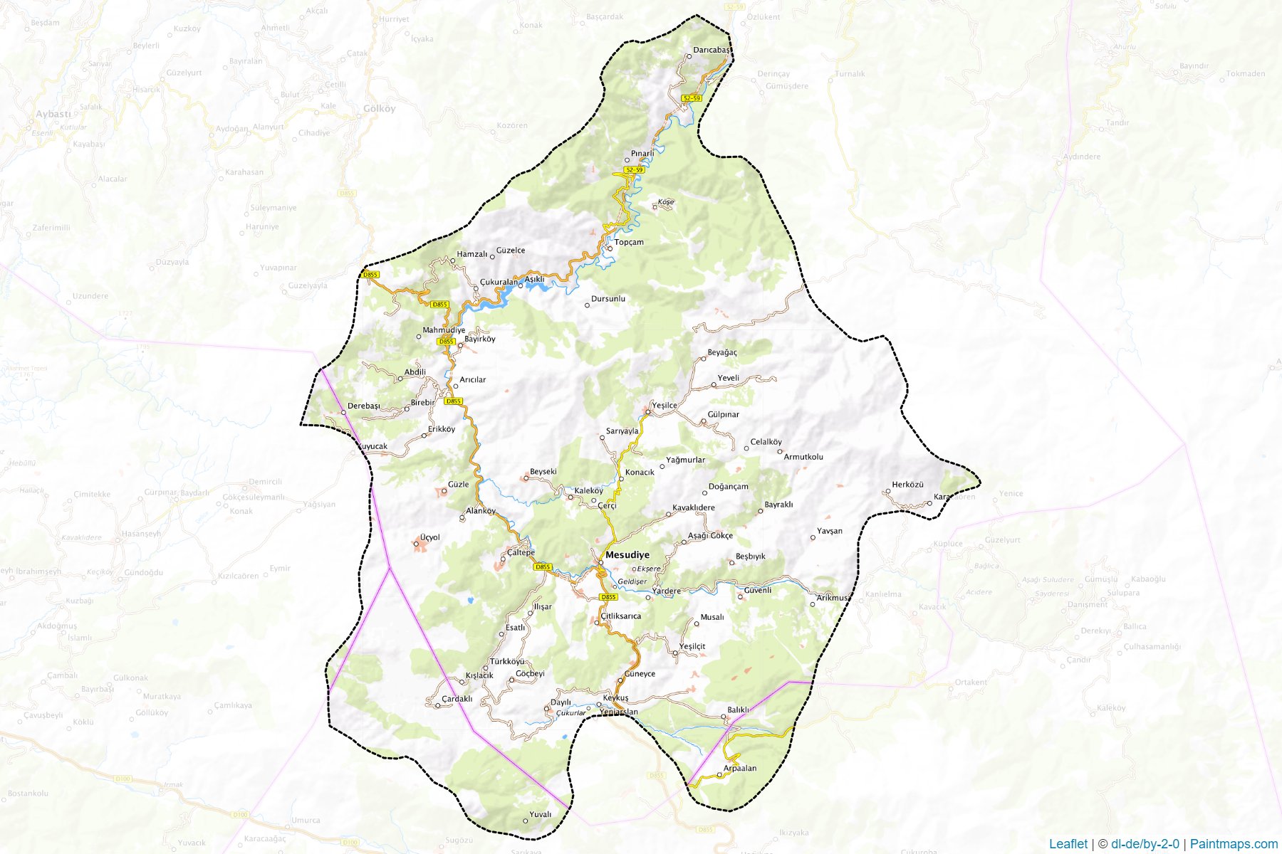 Mesudiye (Ordu) Map Cropping Samples-1