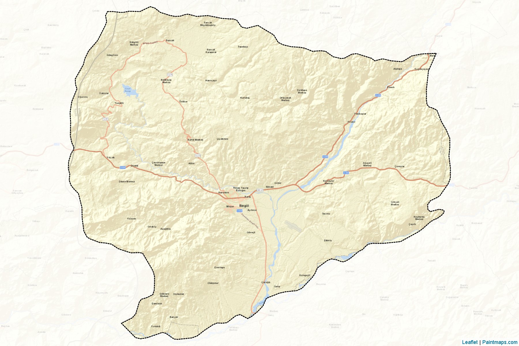 Merkez (Bingol) Map Cropping Samples-2