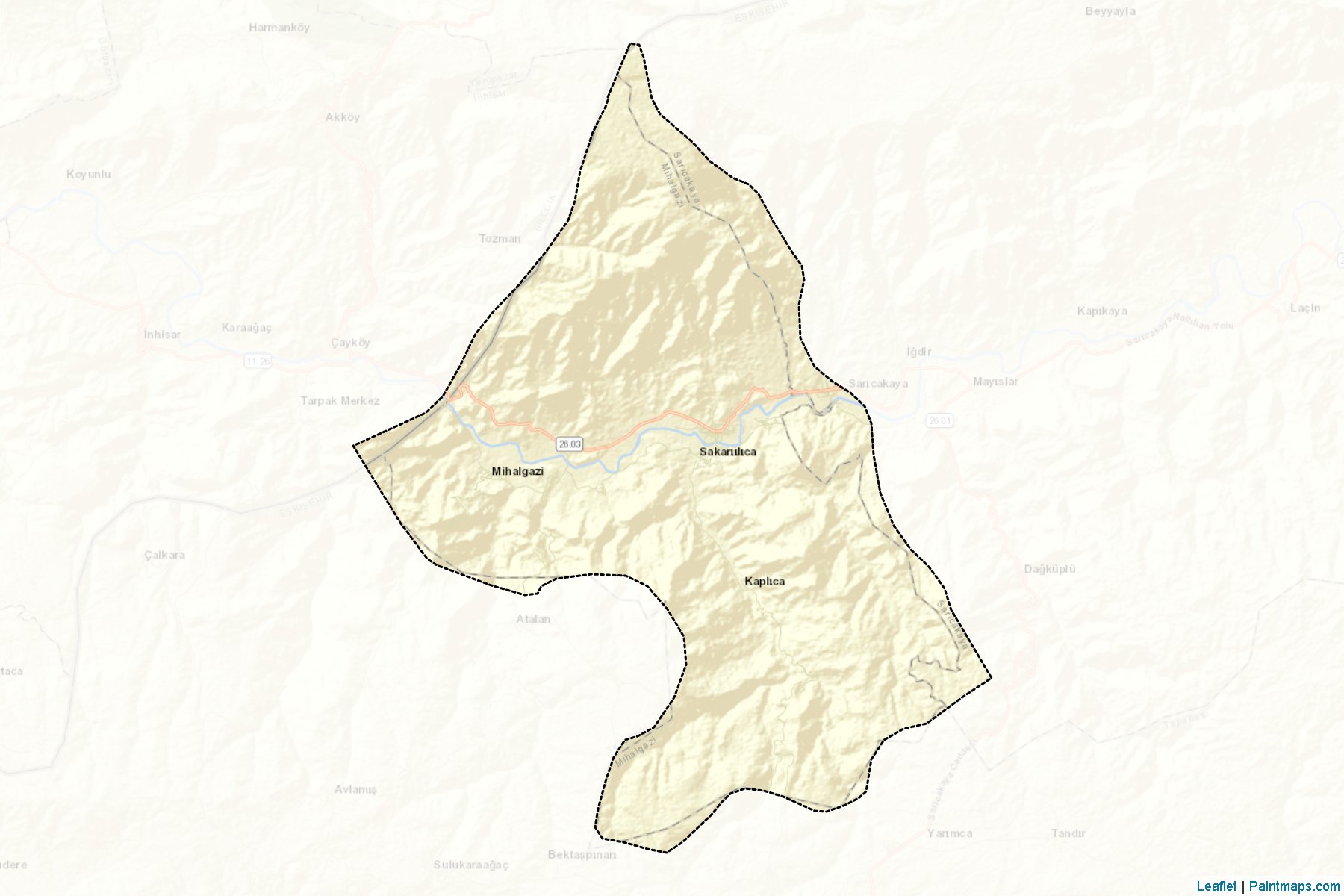 Muestras de recorte de mapas Mihalgazi (Eskisehir)-2