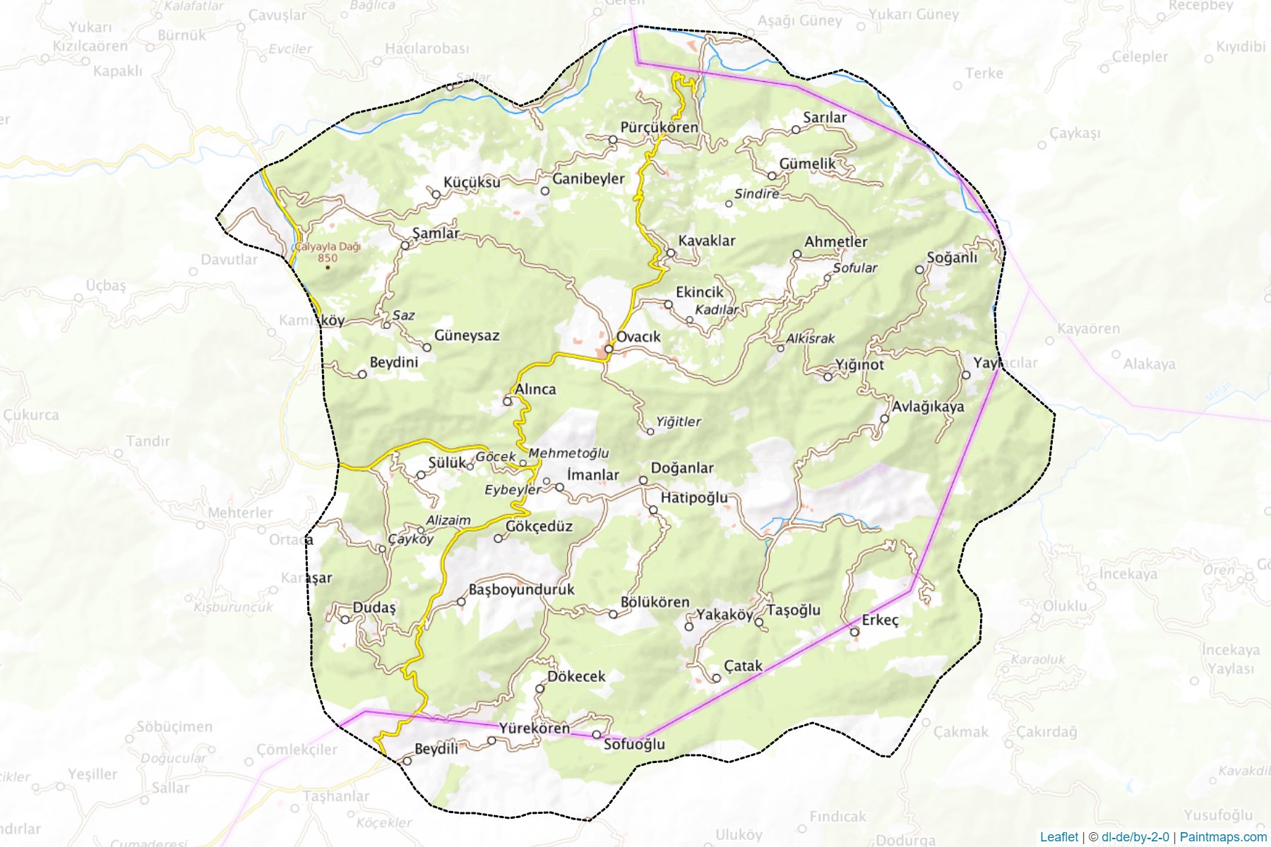 Ovacik (Karabuk) Map Cropping Samples-1