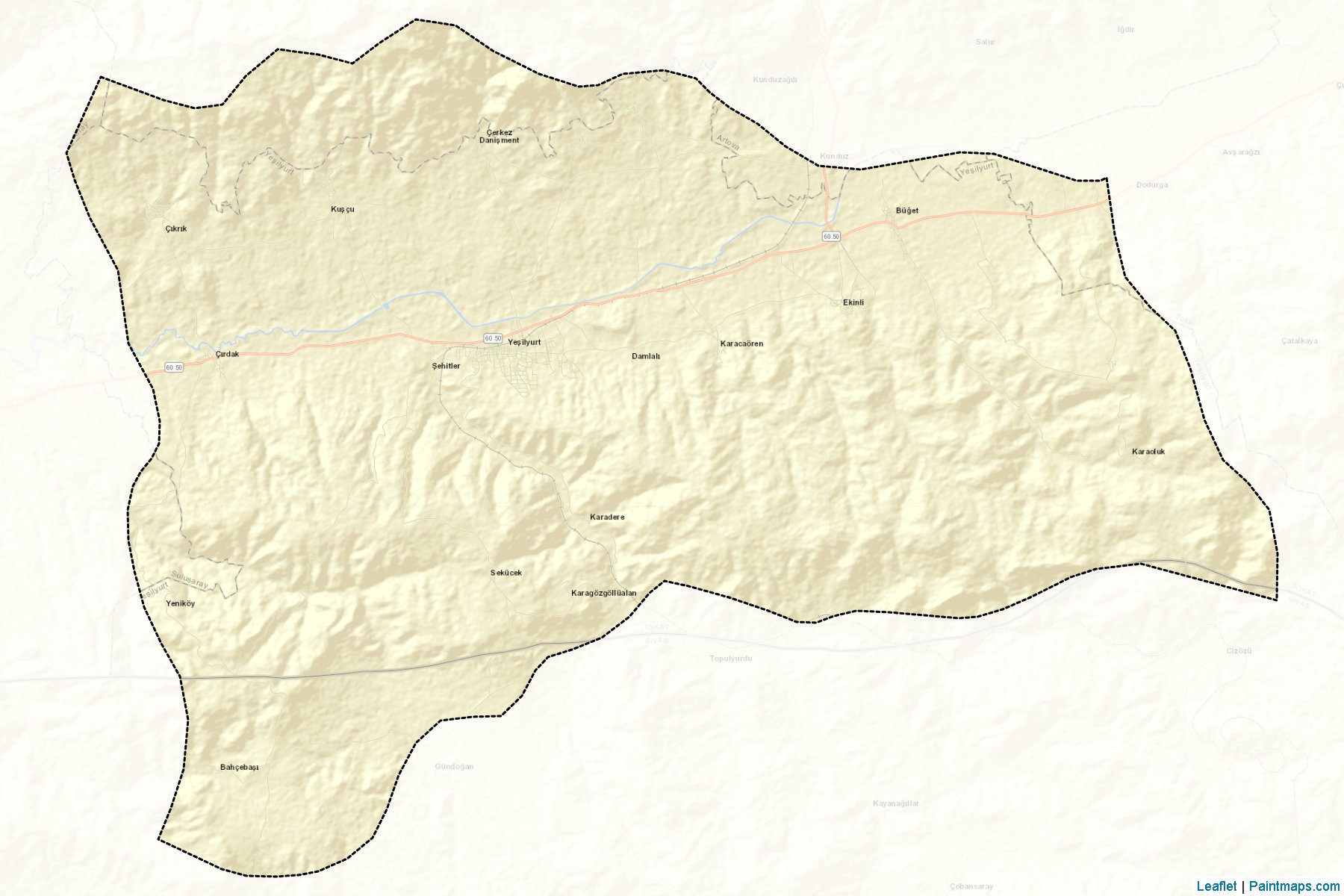 Muestras de recorte de mapas Yeşilyurt (Tokat)-2