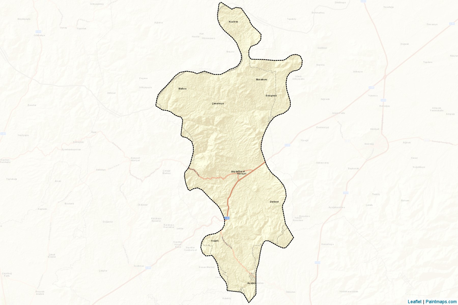 Bayat (Afyonkarahisar) Map Cropping Samples-2