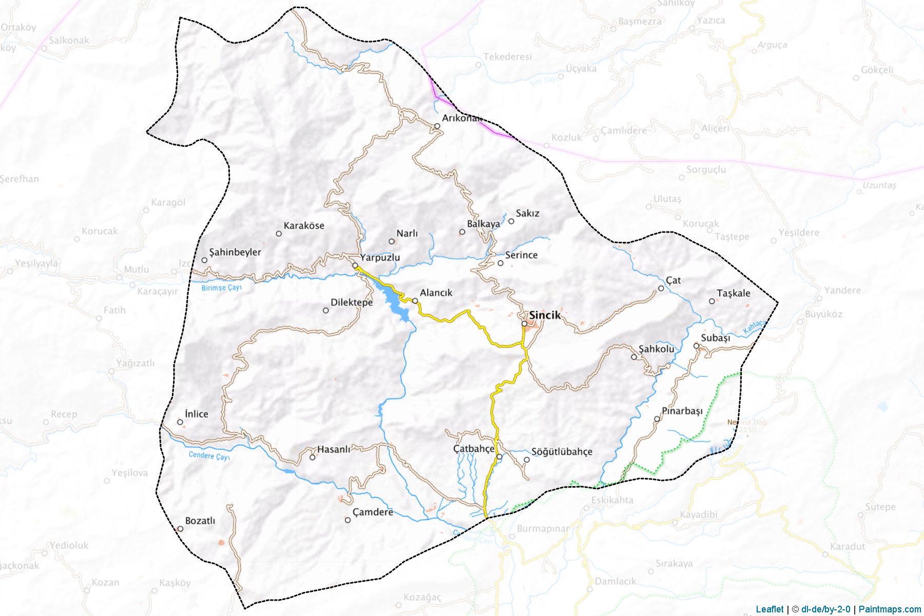 Muestras de recorte de mapas Sincik (Adiyaman)-1