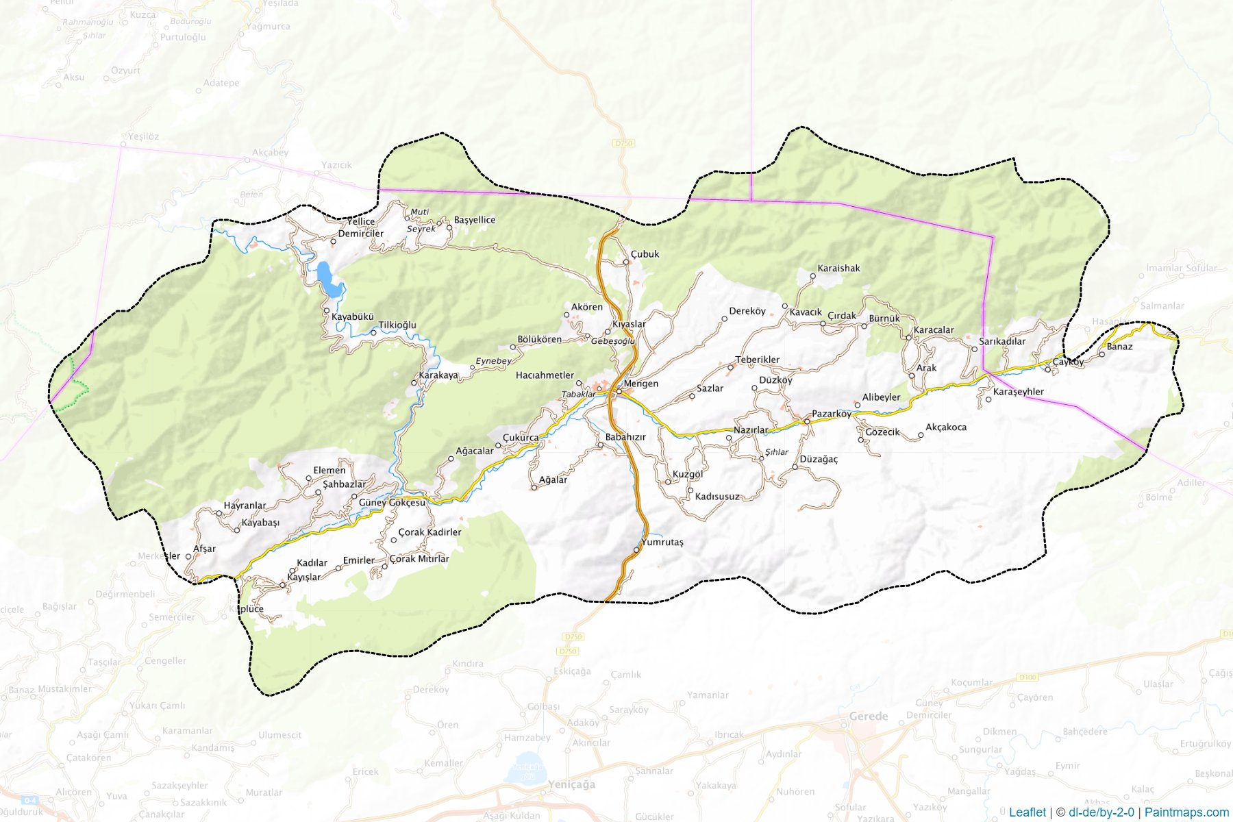 Mengen (Bolu) Map Cropping Samples-1