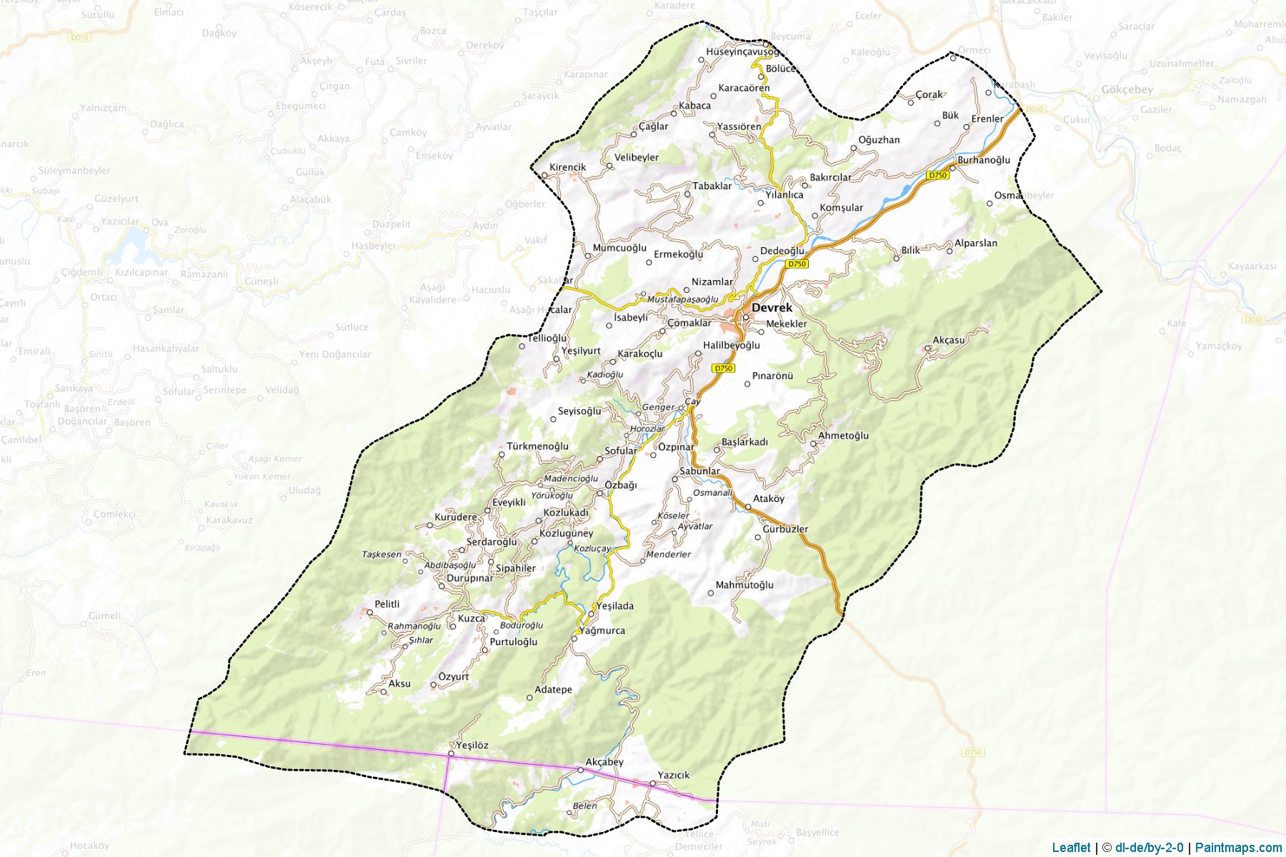 Devrek (Zonguldak) Map Cropping Samples-1