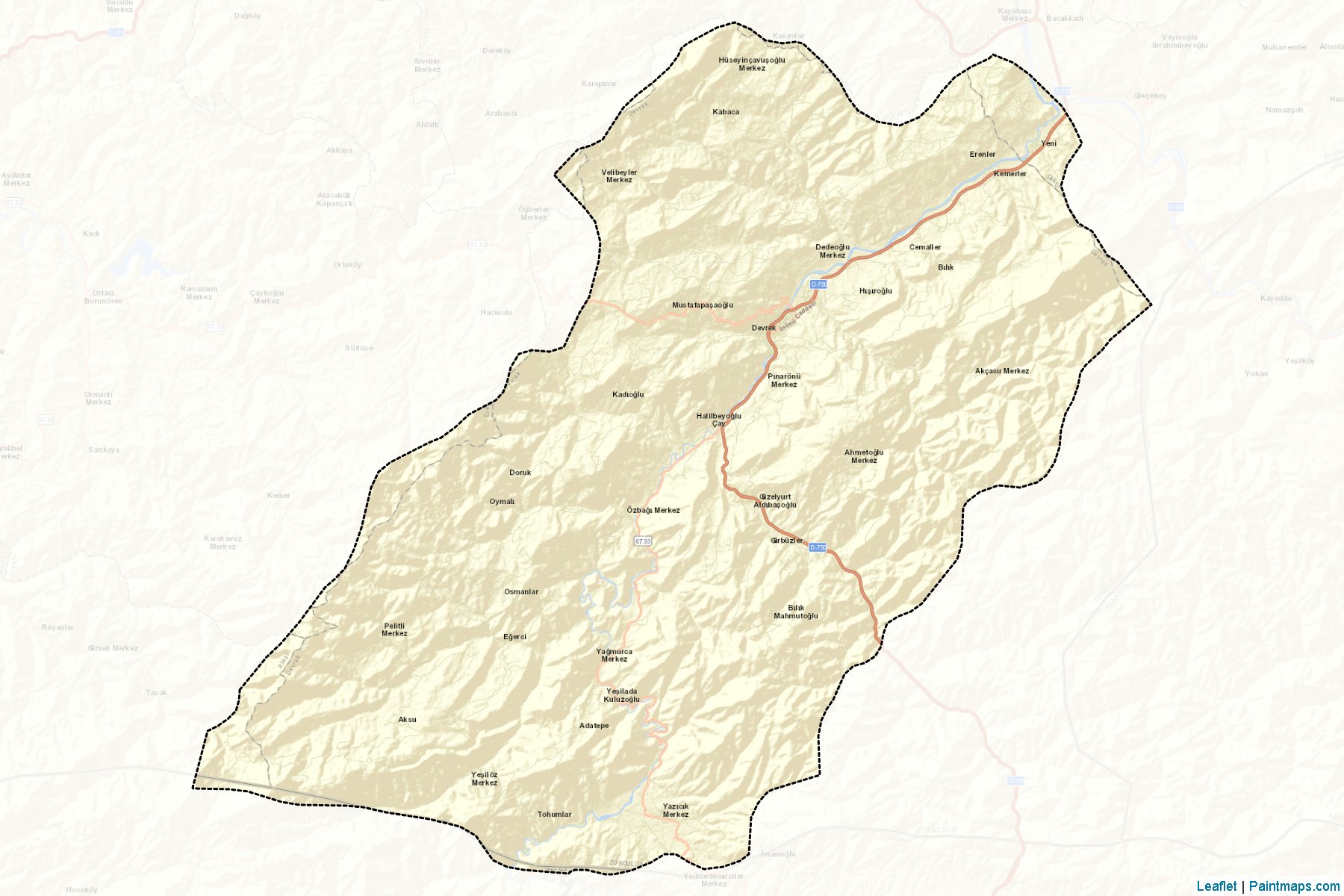 Devrek (Zonguldak) Map Cropping Samples-2