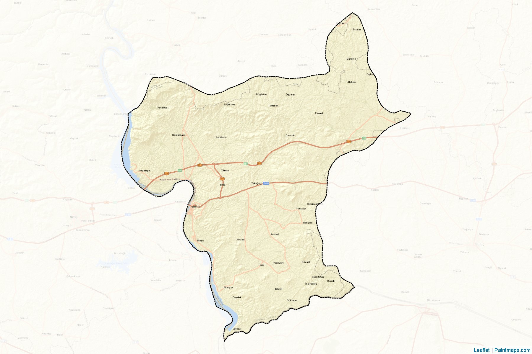 Birecik (Sanliurfa) Map Cropping Samples-2