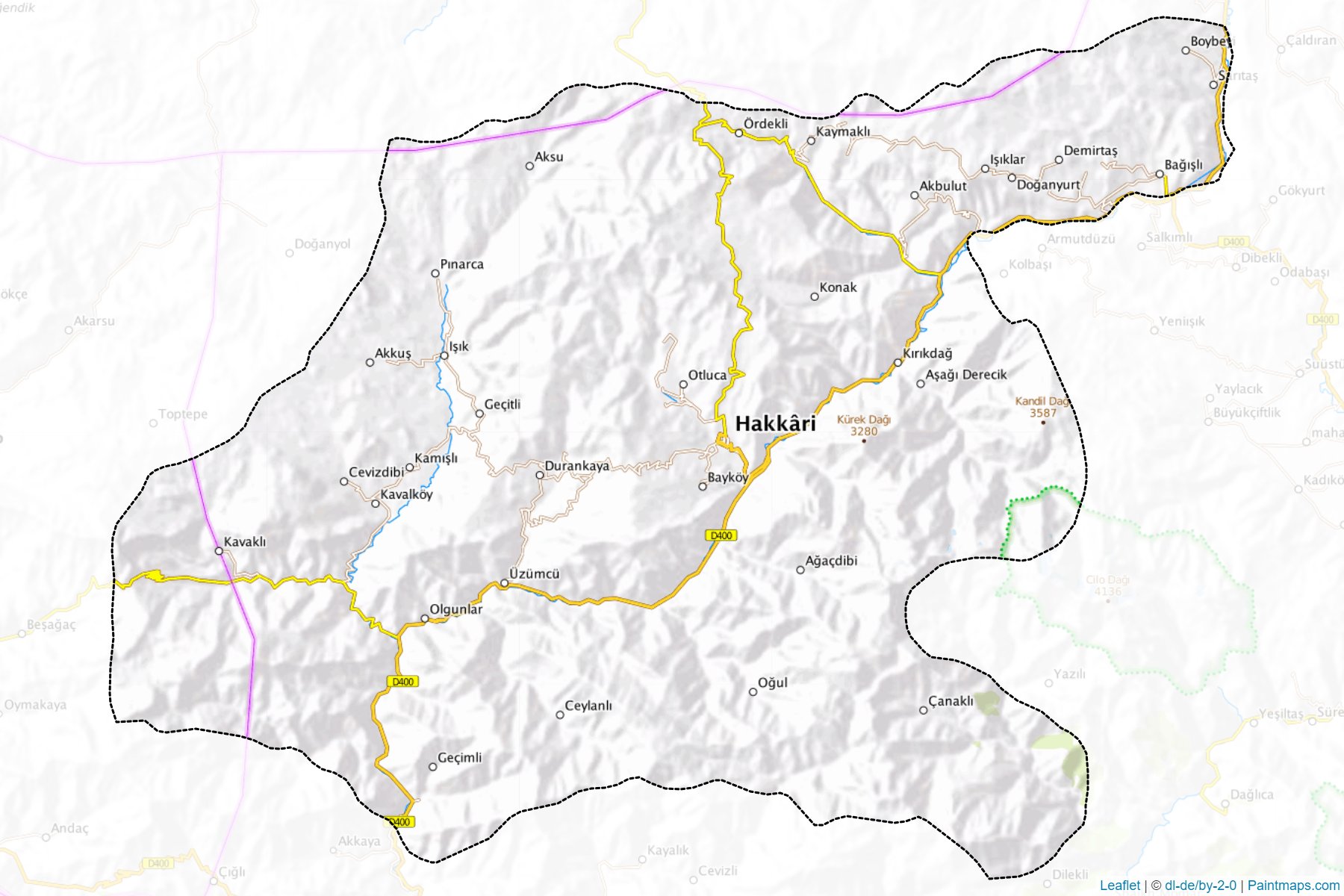 Merkez (Hakkari) Haritası Örnekleri-1