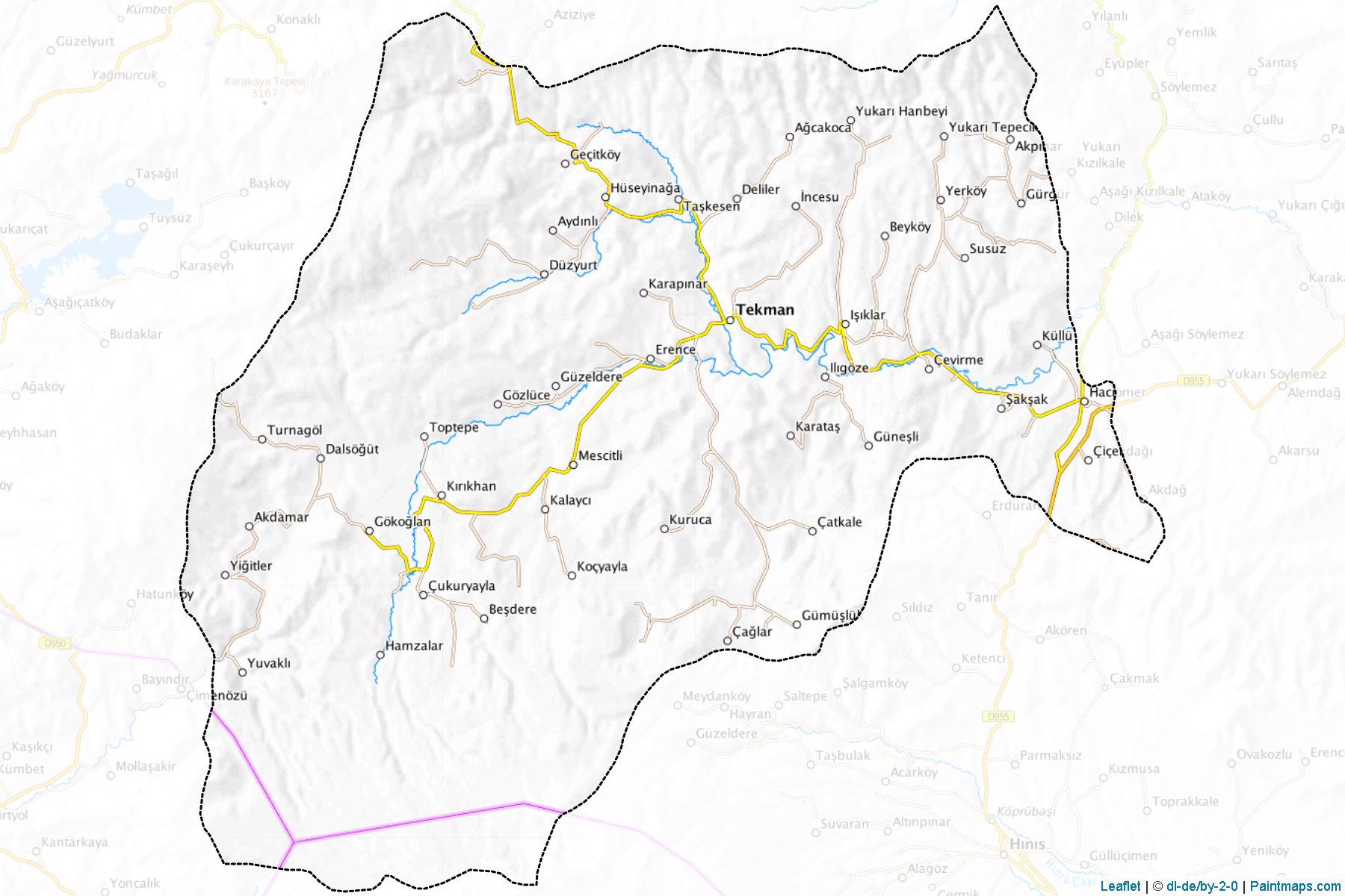 Tekman (Erzurum) Haritası Örnekleri-1