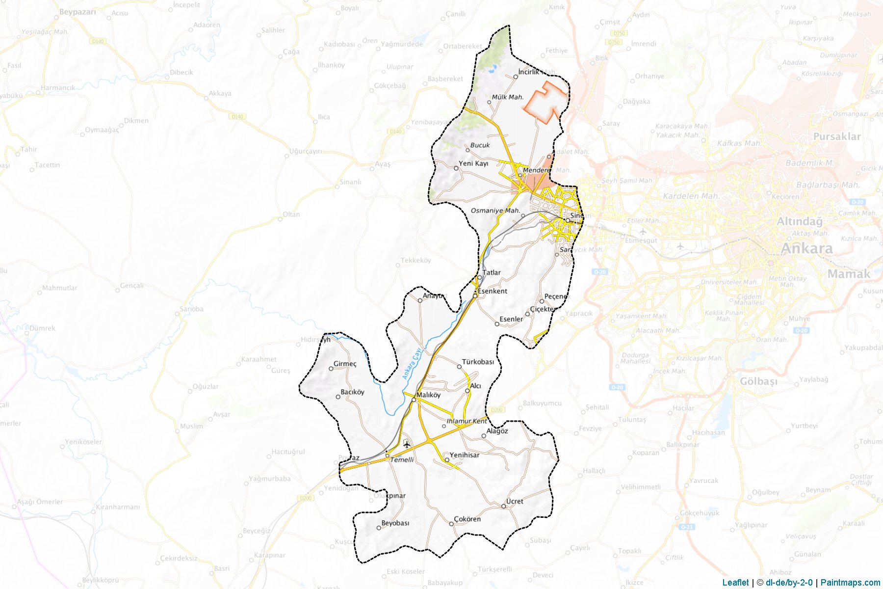 Sincan (Ankara Province) Map Cropping Samples-1