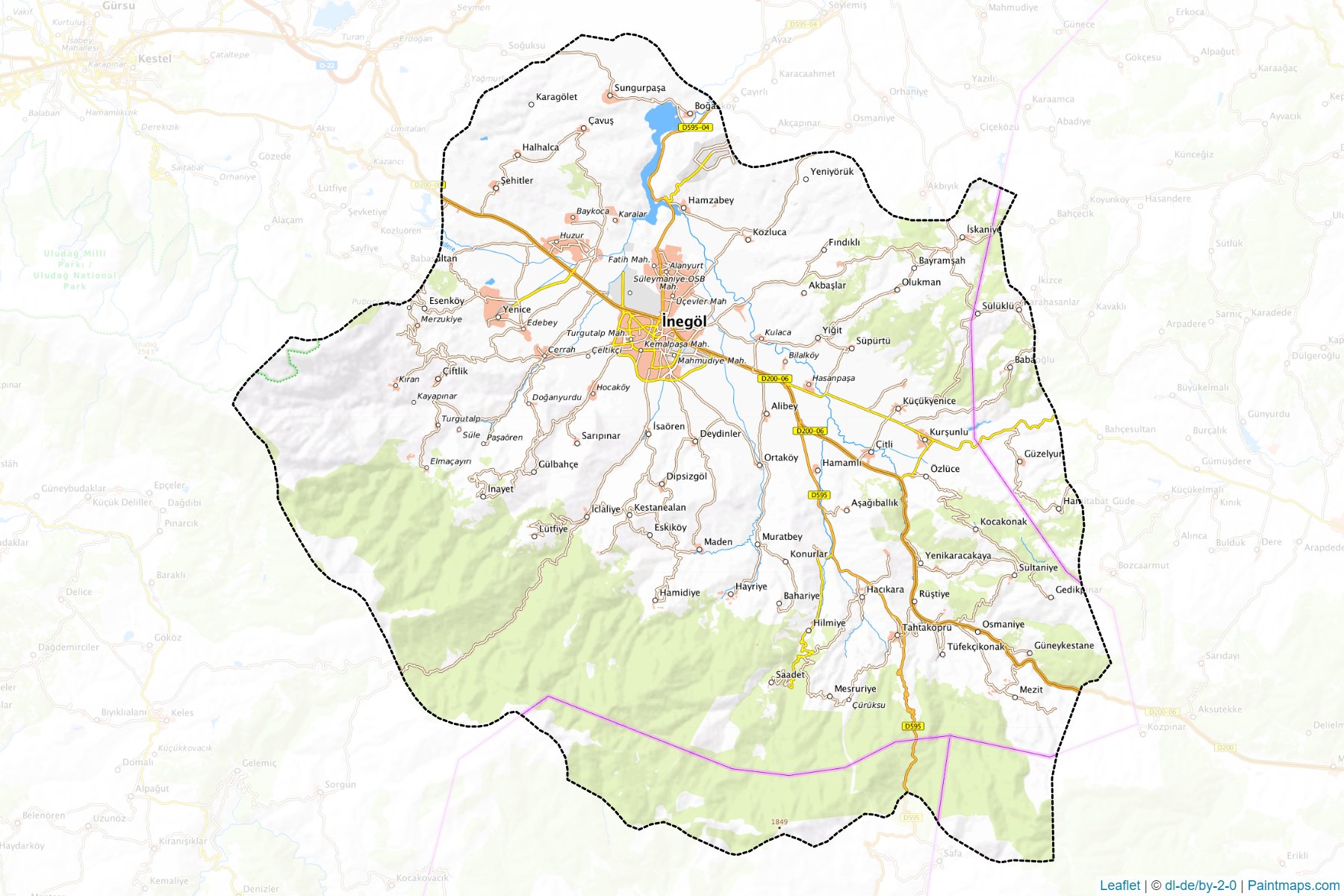 Inegöl (Bursa) Map Cropping Samples-1