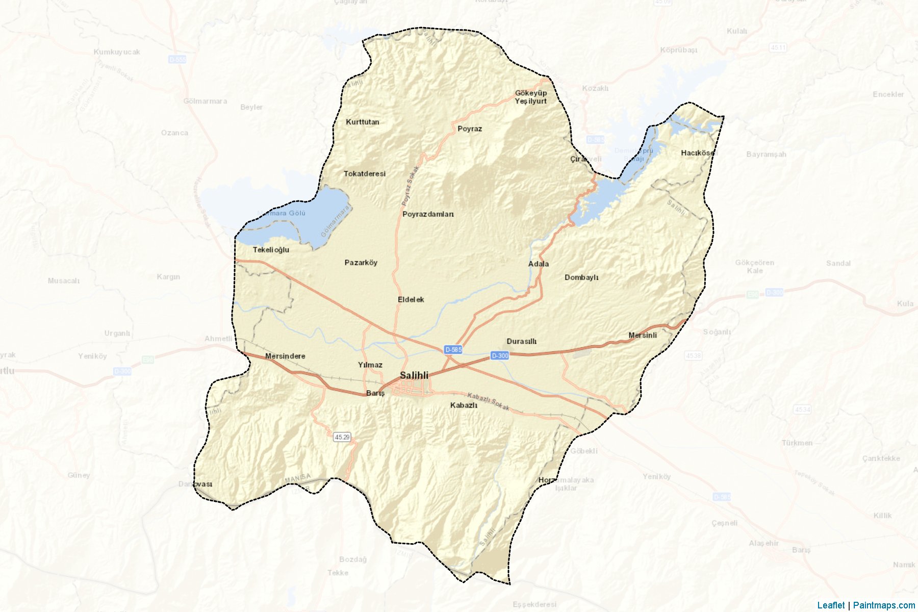 Muestras de recorte de mapas Salihli (Manisa)-2