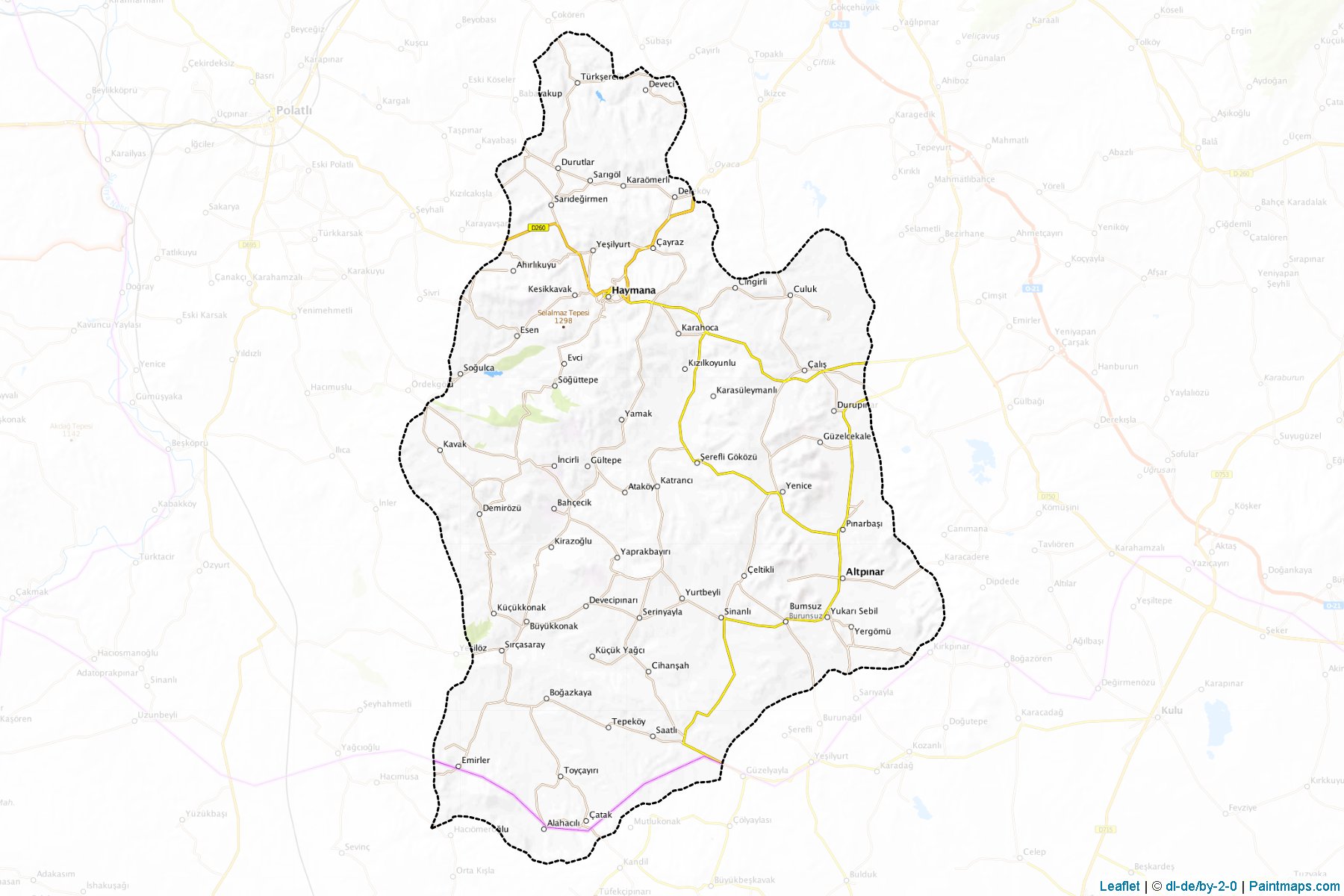 Haymana (Ankara Province) Map Cropping Samples-1