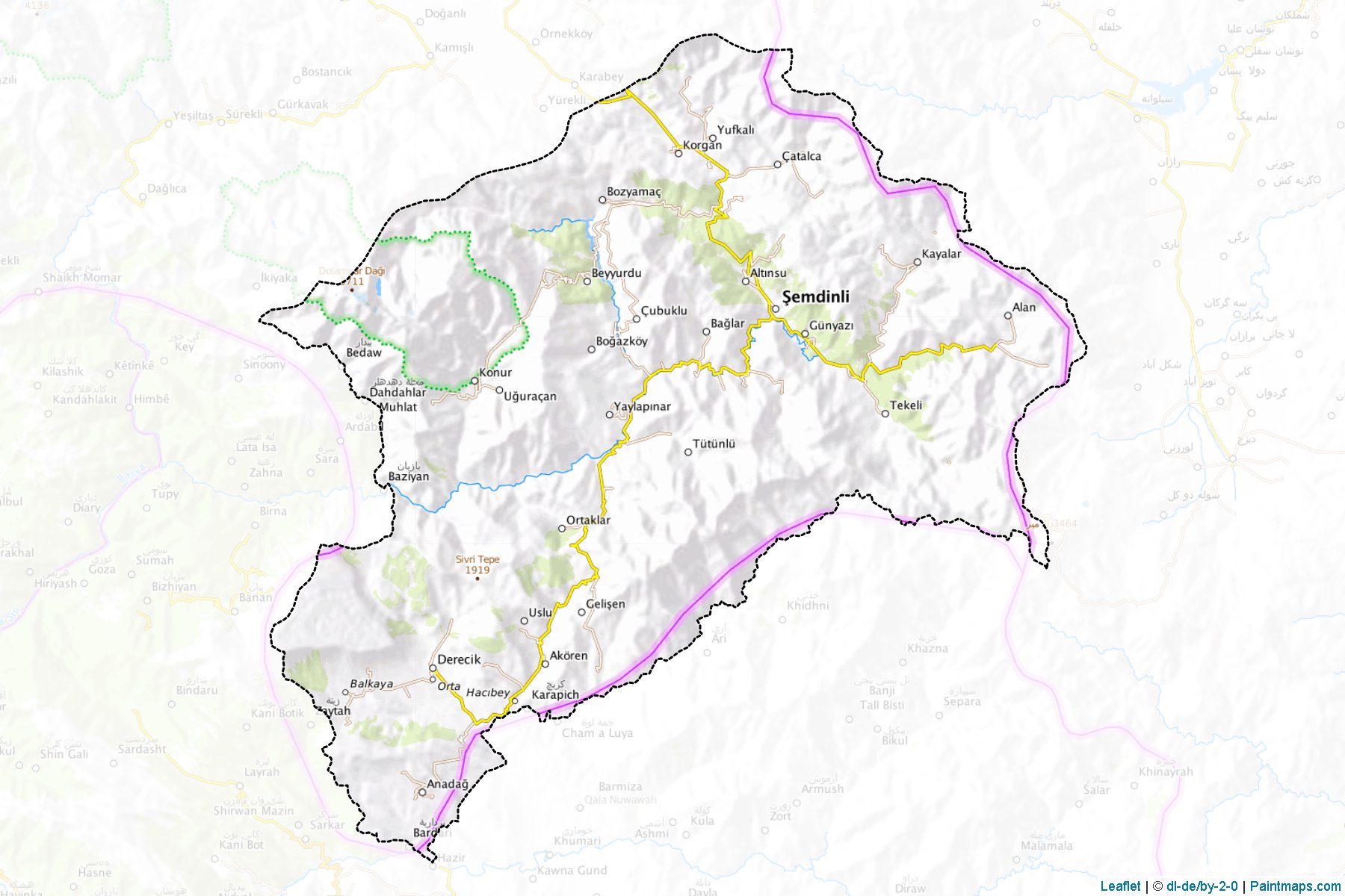 Şemdinli (Hakkari) Haritası Örnekleri-1