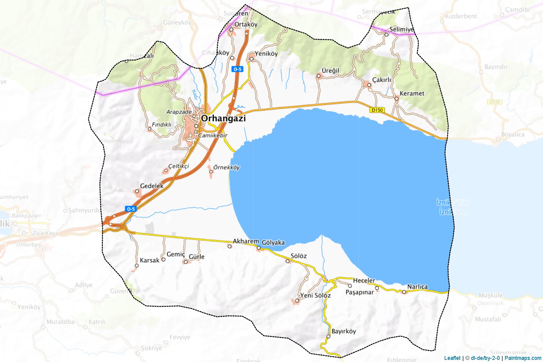 Muestras de recorte de mapas Orhangazi (Bursa)-1