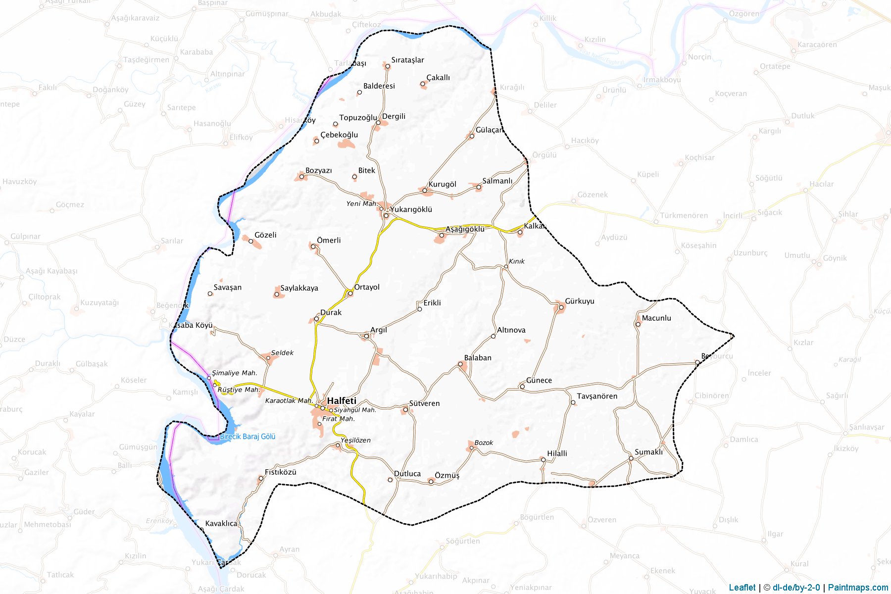 Halfeti (Sanliurfa) Map Cropping Samples-1