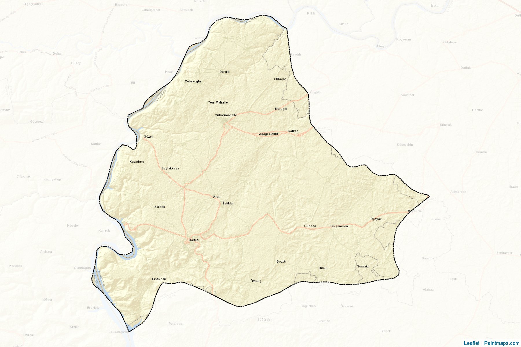 Halfeti (Sanliurfa) Map Cropping Samples-2