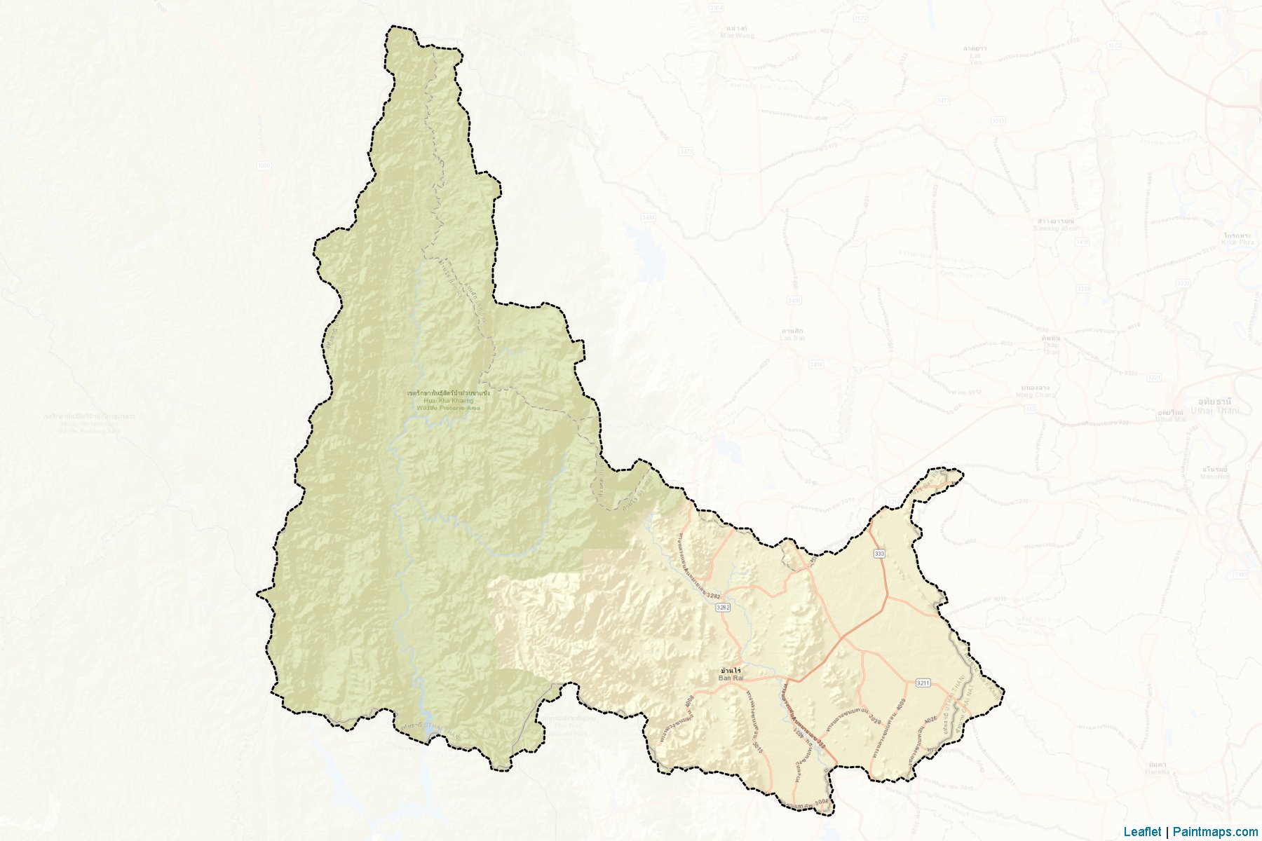 Muestras de recorte de mapas Ban Rai (Uthai Thani)-2