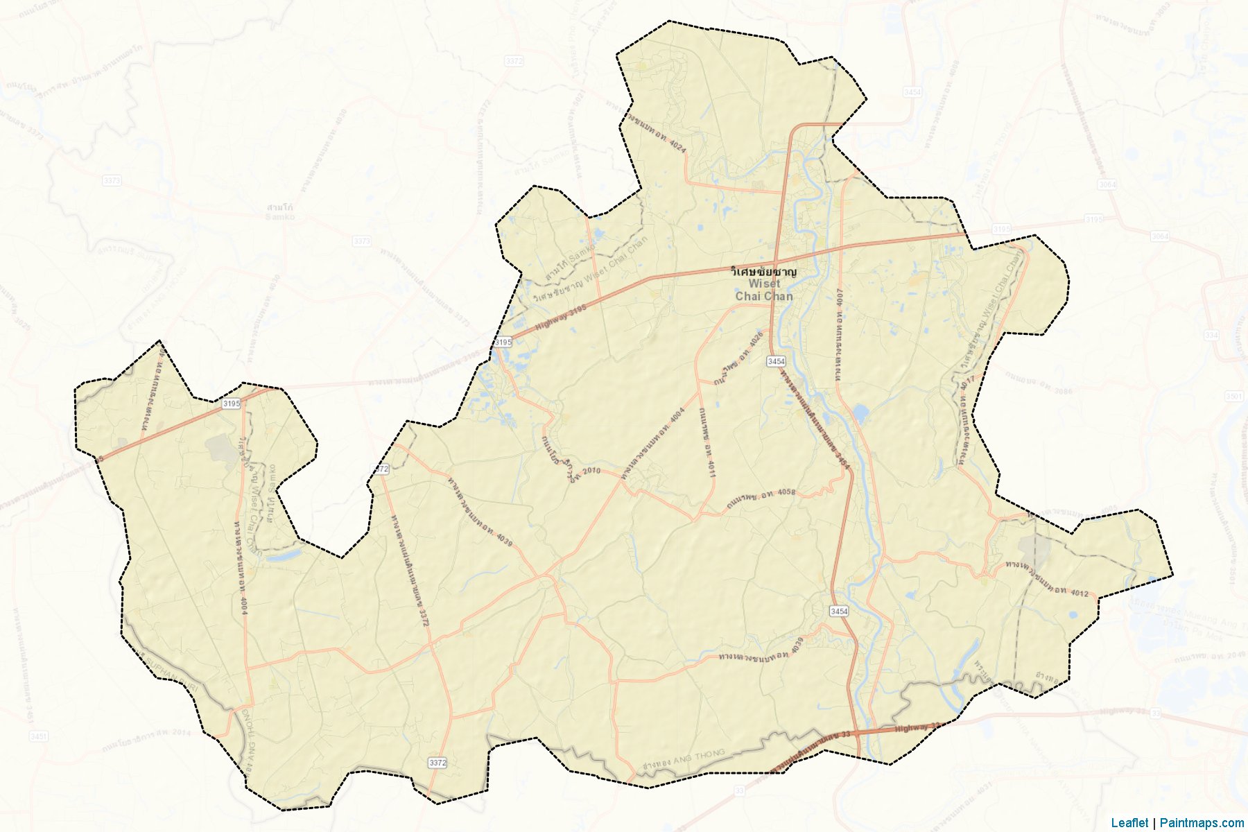 Wiset Chai Chan (Ang Thong) Map Cropping Samples-2