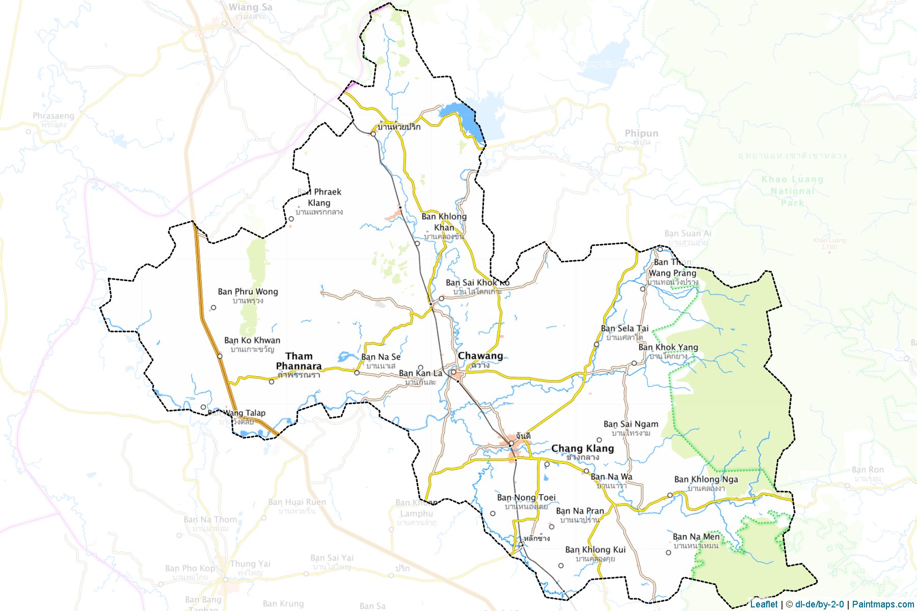 Chawang (Nakhon Si Thammarat) Map Cropping Samples-1