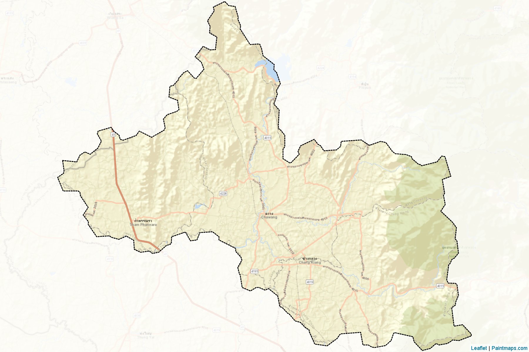 Chawang (Nakhon Si Thammarat) Map Cropping Samples-2