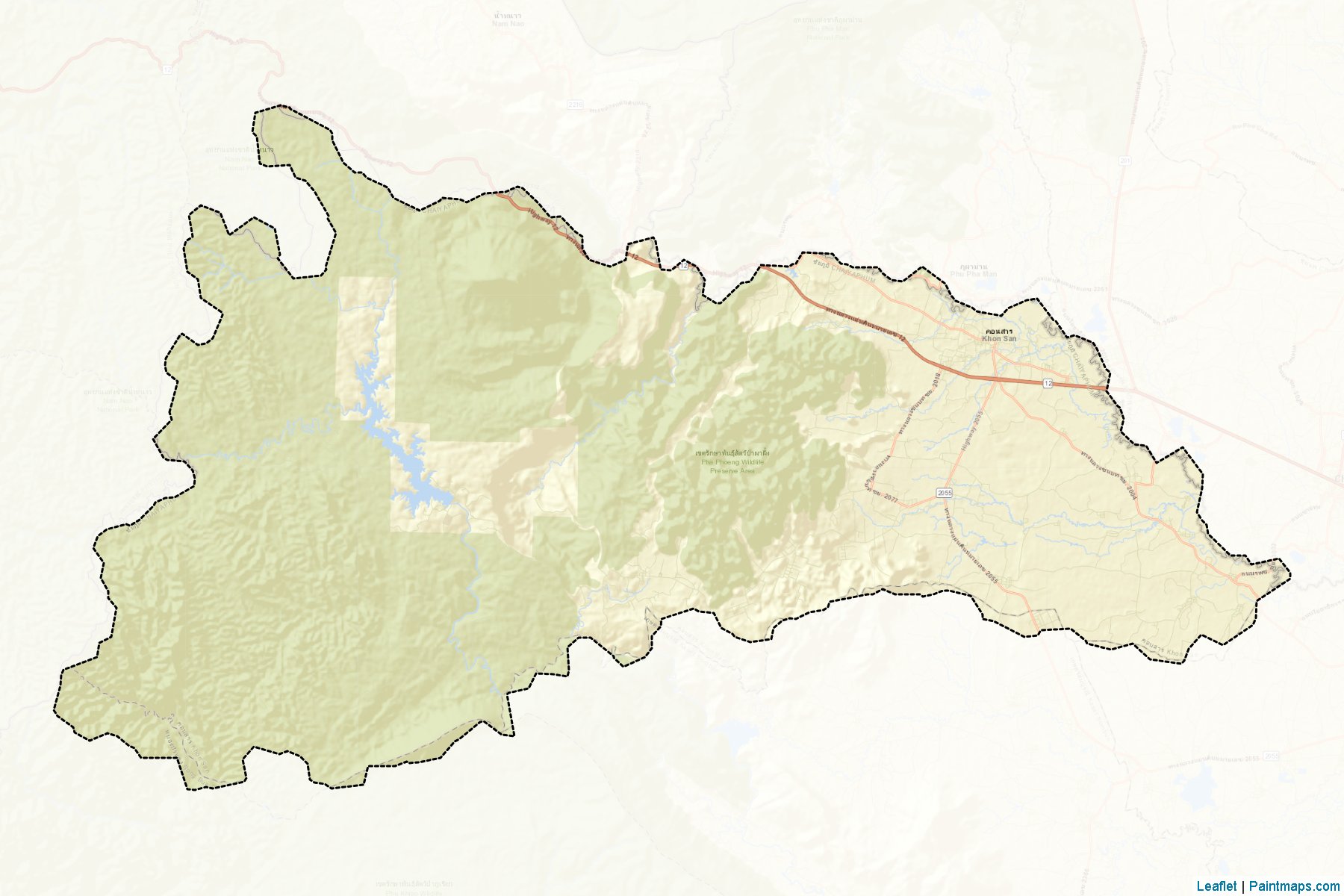 Khon San (Chaiyaphum) Map Cropping Samples-2