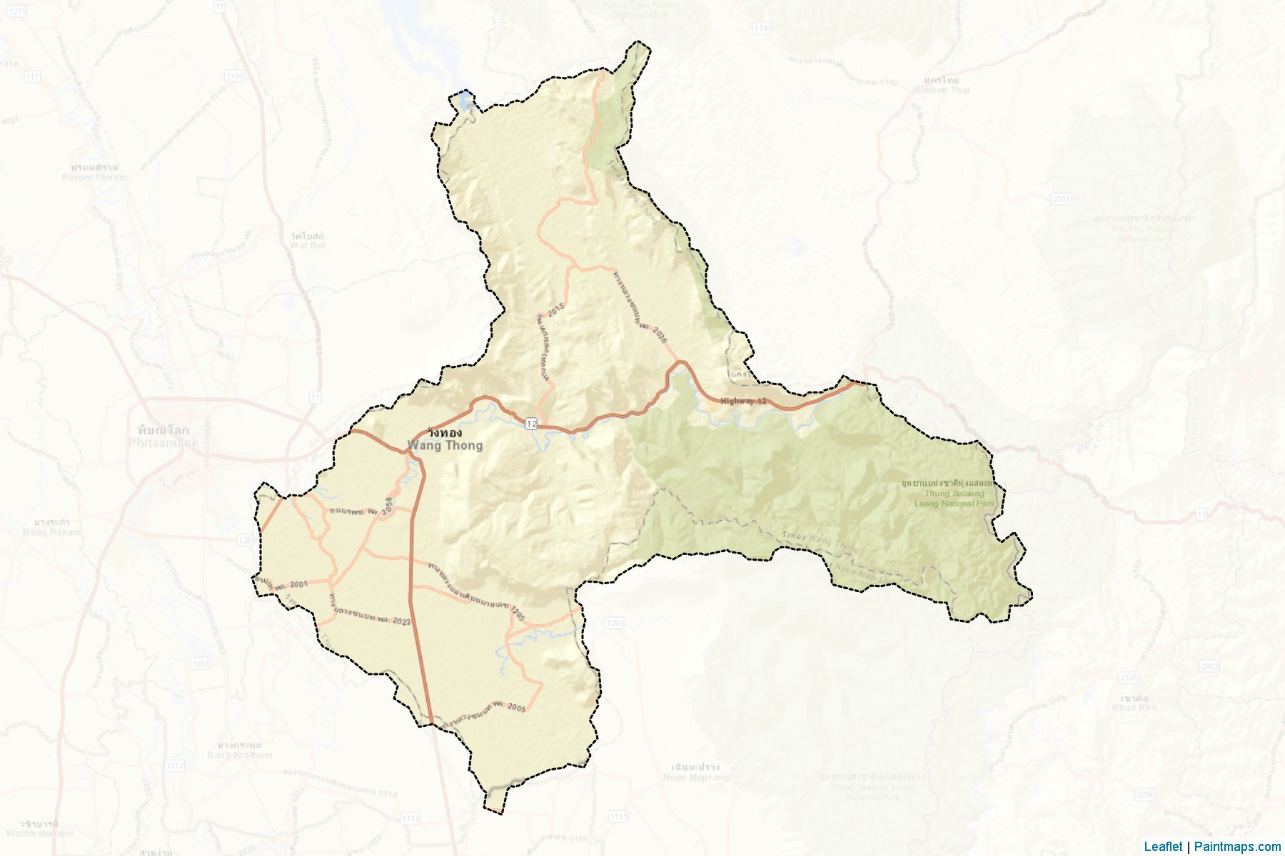 Wang Thong (Phitsanulok) Map Cropping Samples-2