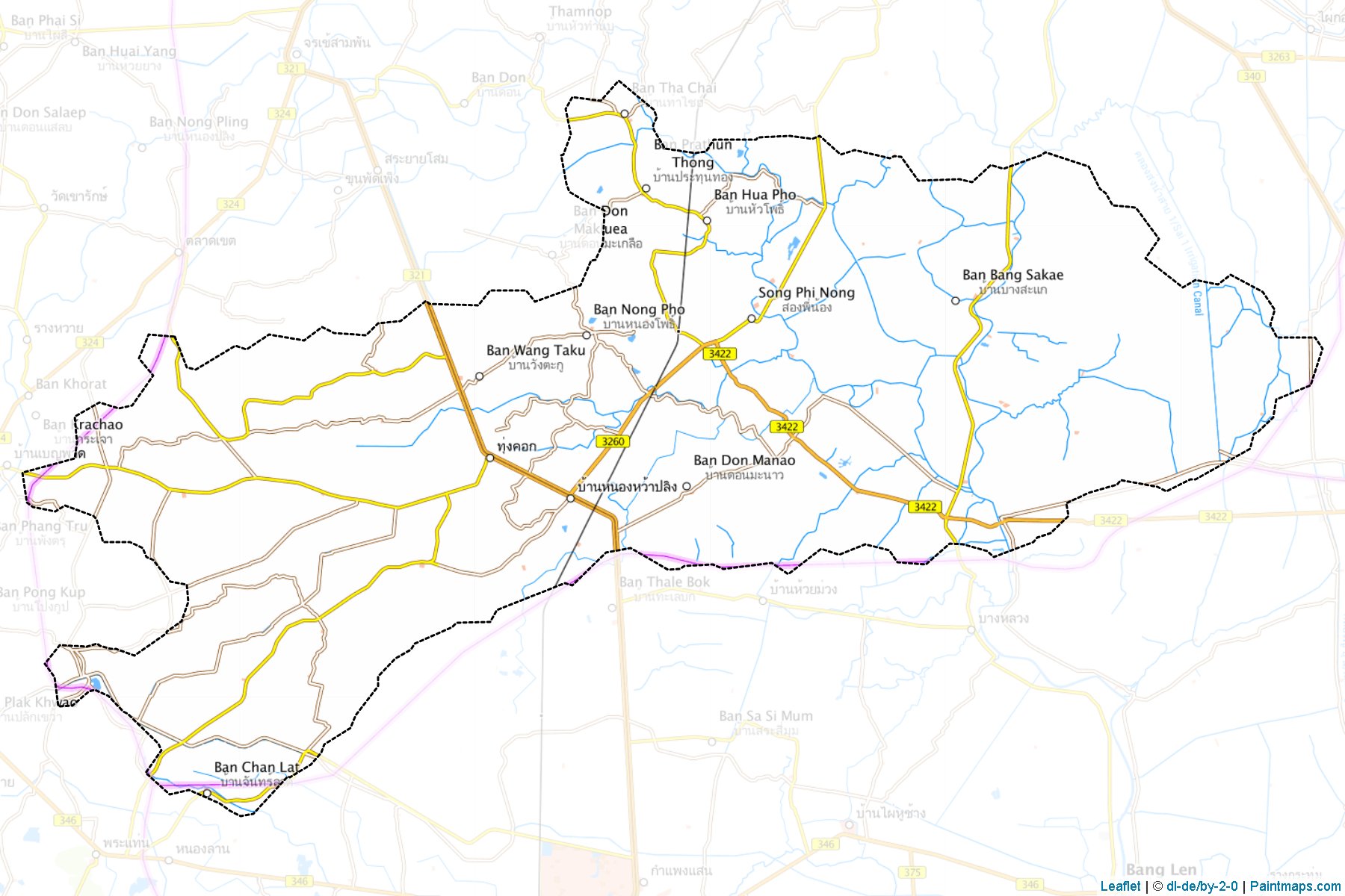 Muestras de recorte de mapas Song Phi Nong (Suphan Buri)-1