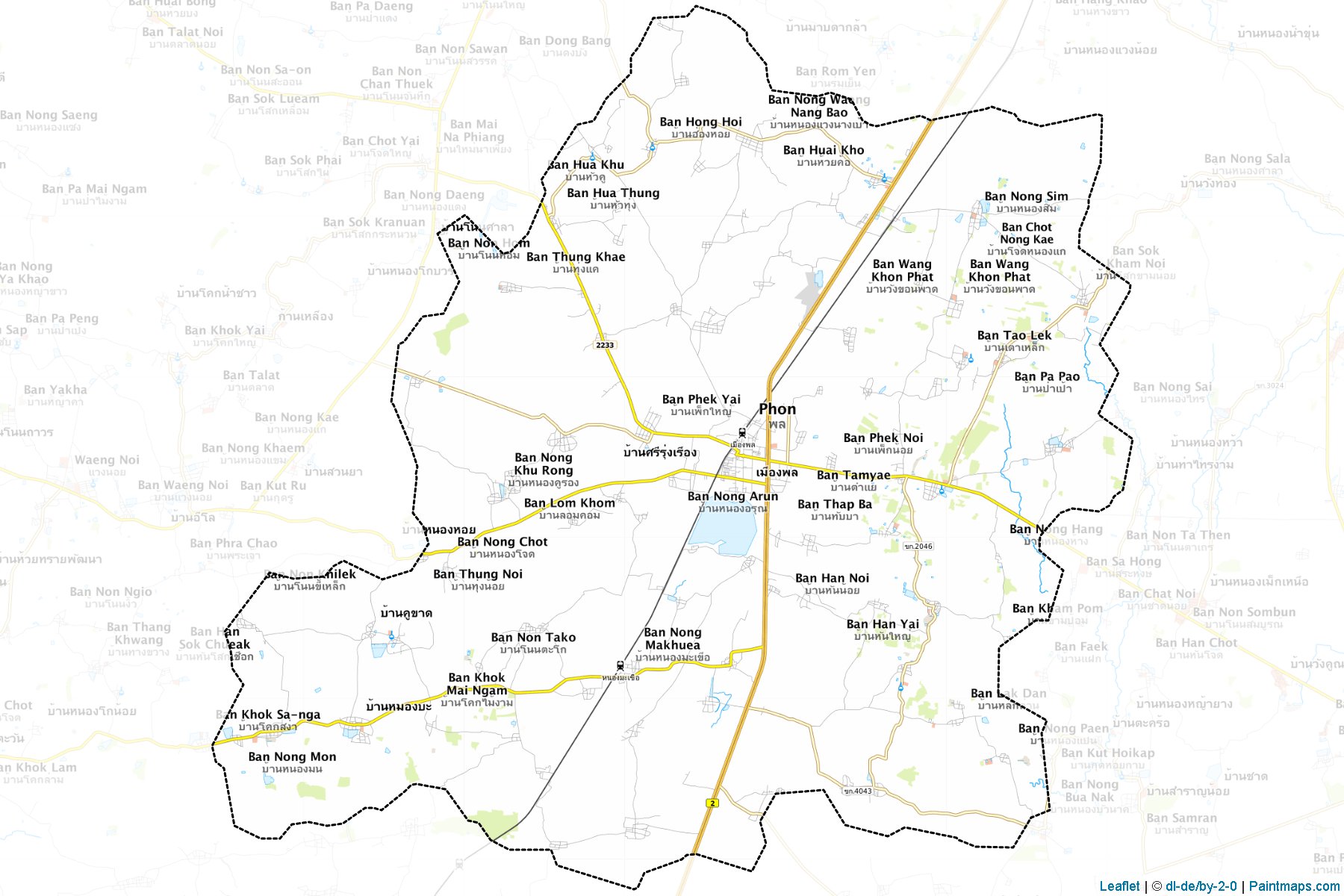 Phon (Khon Kaen) Haritası Örnekleri-1