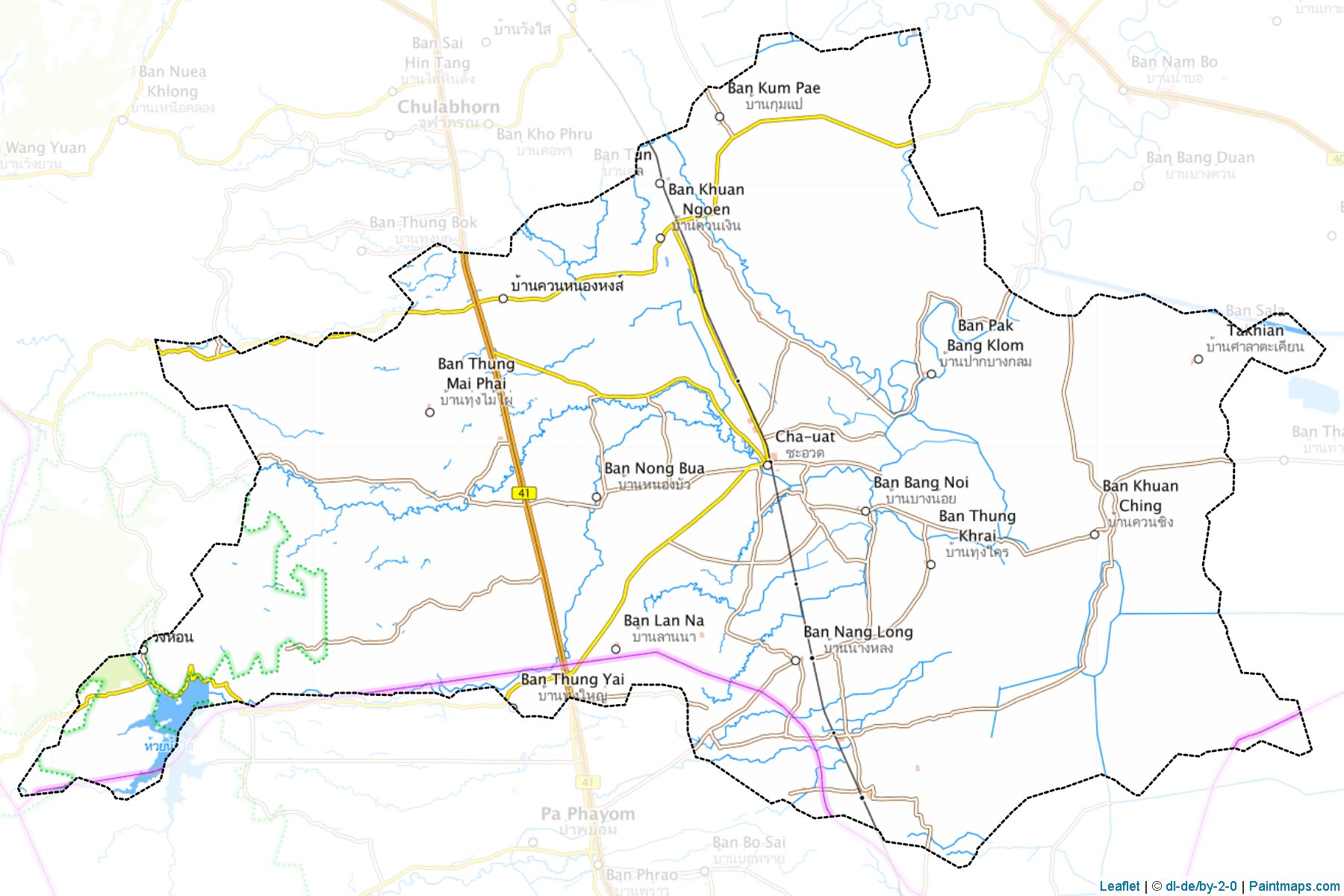 Cha-uat (Nakhon Si Thammarat) Map Cropping Samples-1