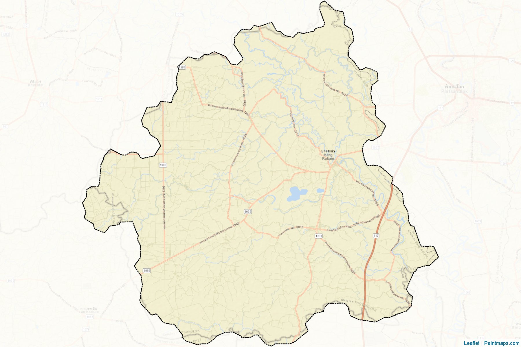 Muestras de recorte de mapas Bang Rakam (Phitsanulok)-2