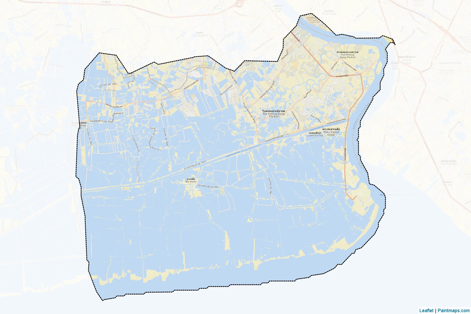 Phra Samut Chedi (Samut Prakan) Map Cropping Samples-2