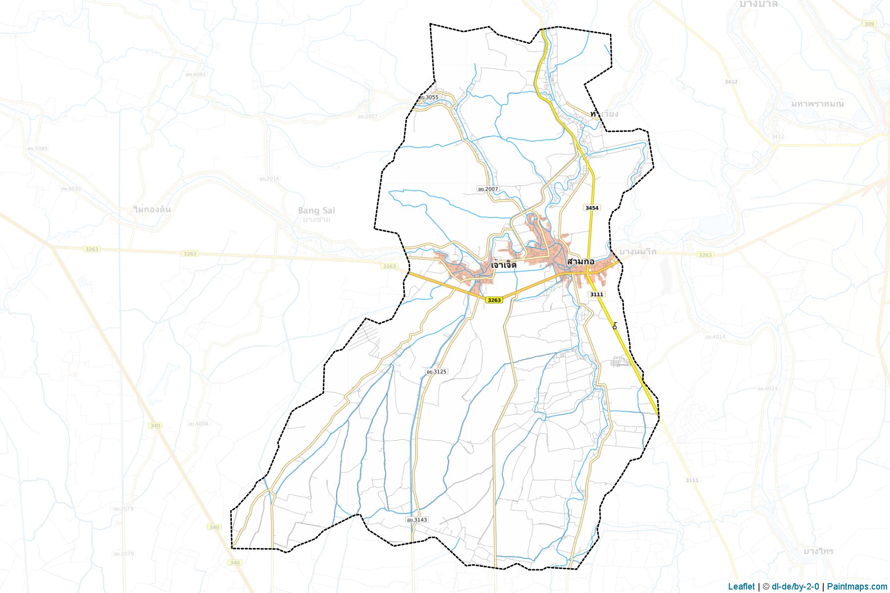 Sena (Phra Nakhon Si Ayutthaya) Map Cropping Samples-1