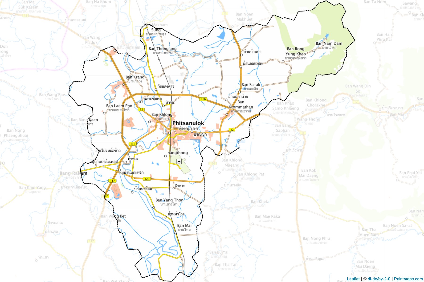 Phitsanulok (Phitsanulok) Map Cropping Samples-1